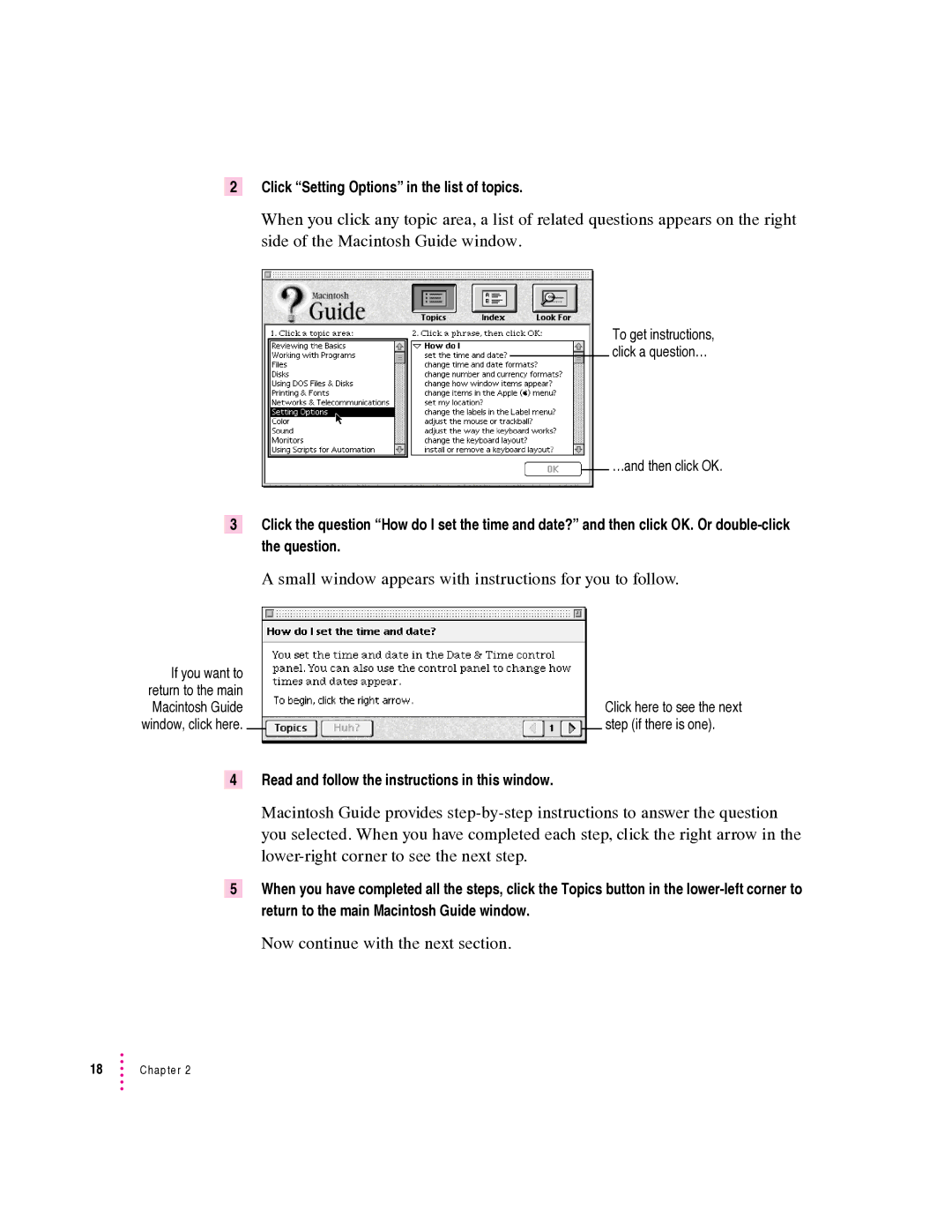 Apple 550 series, 570 series Click Setting Options in the list of topics, Read and follow the instructions in this window 