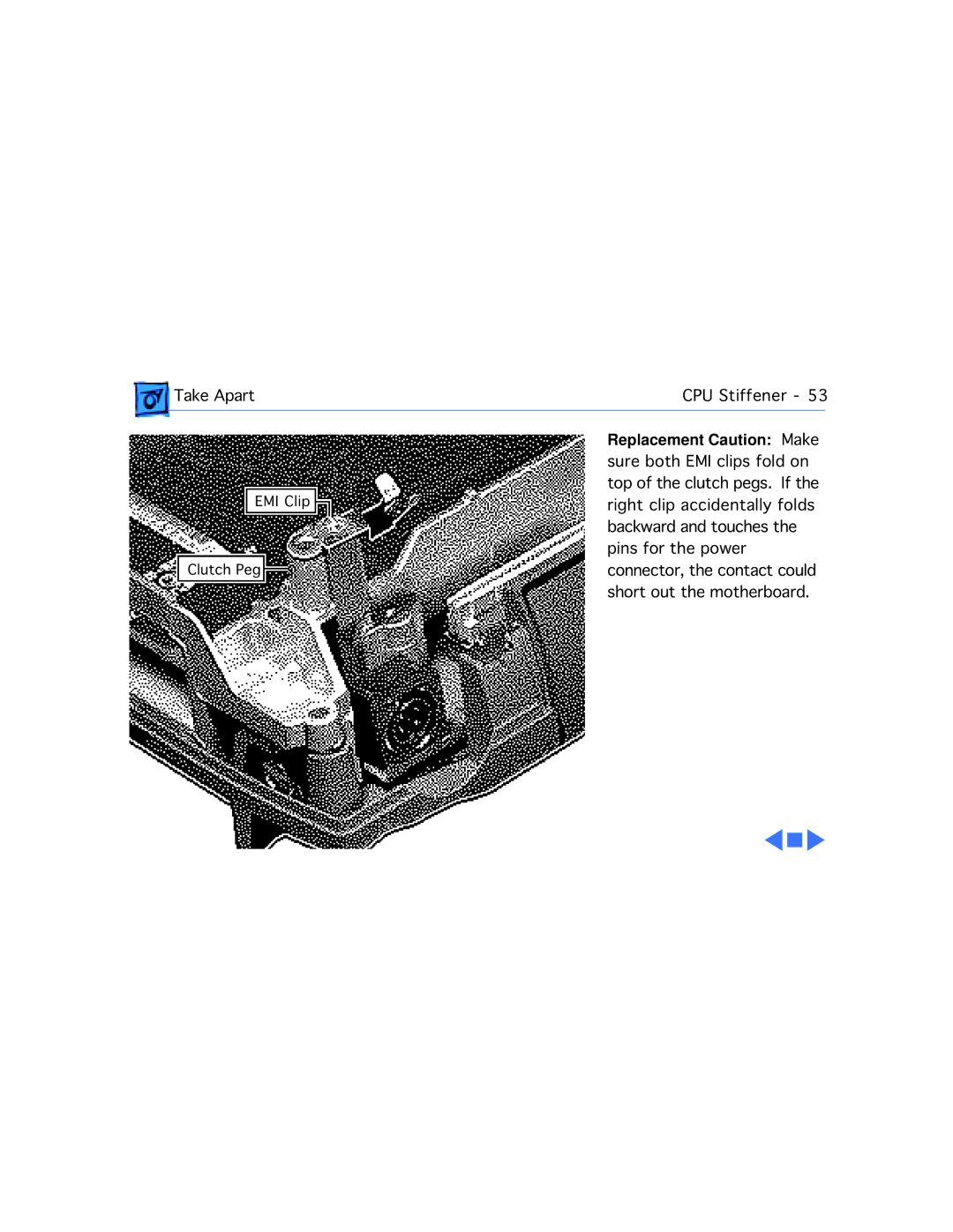 Apple 550C manual Take Apart CPU Stiffener 