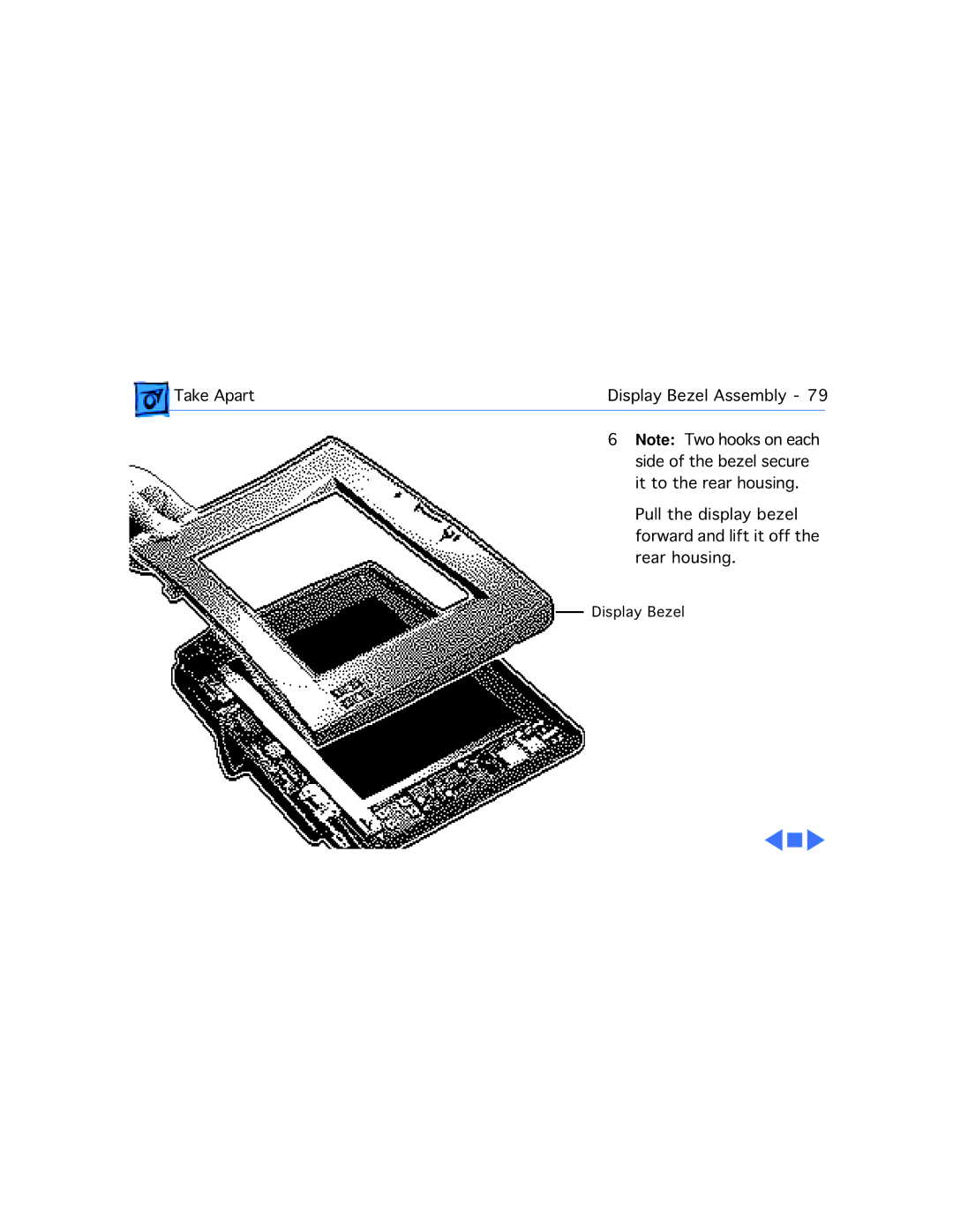 Apple 550C manual Display Bezel 