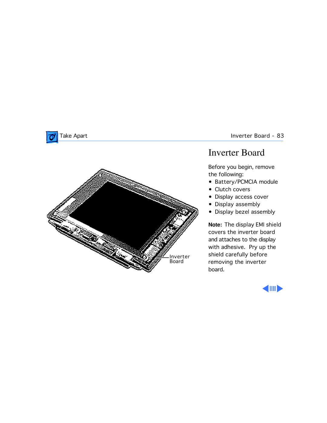 Apple 550C manual Inverter Board 