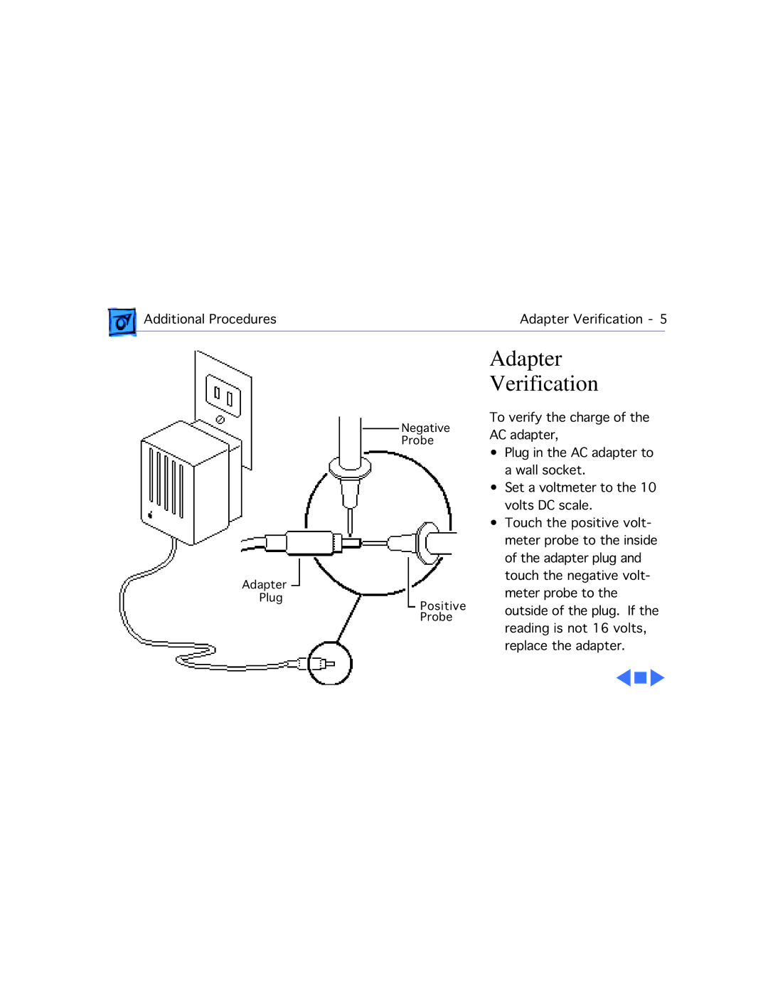 Apple 550C manual Adapter Verification 