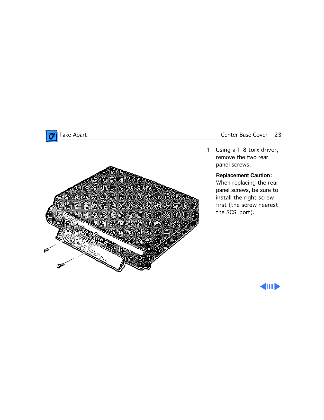 Apple 550C manual Replacement Caution 