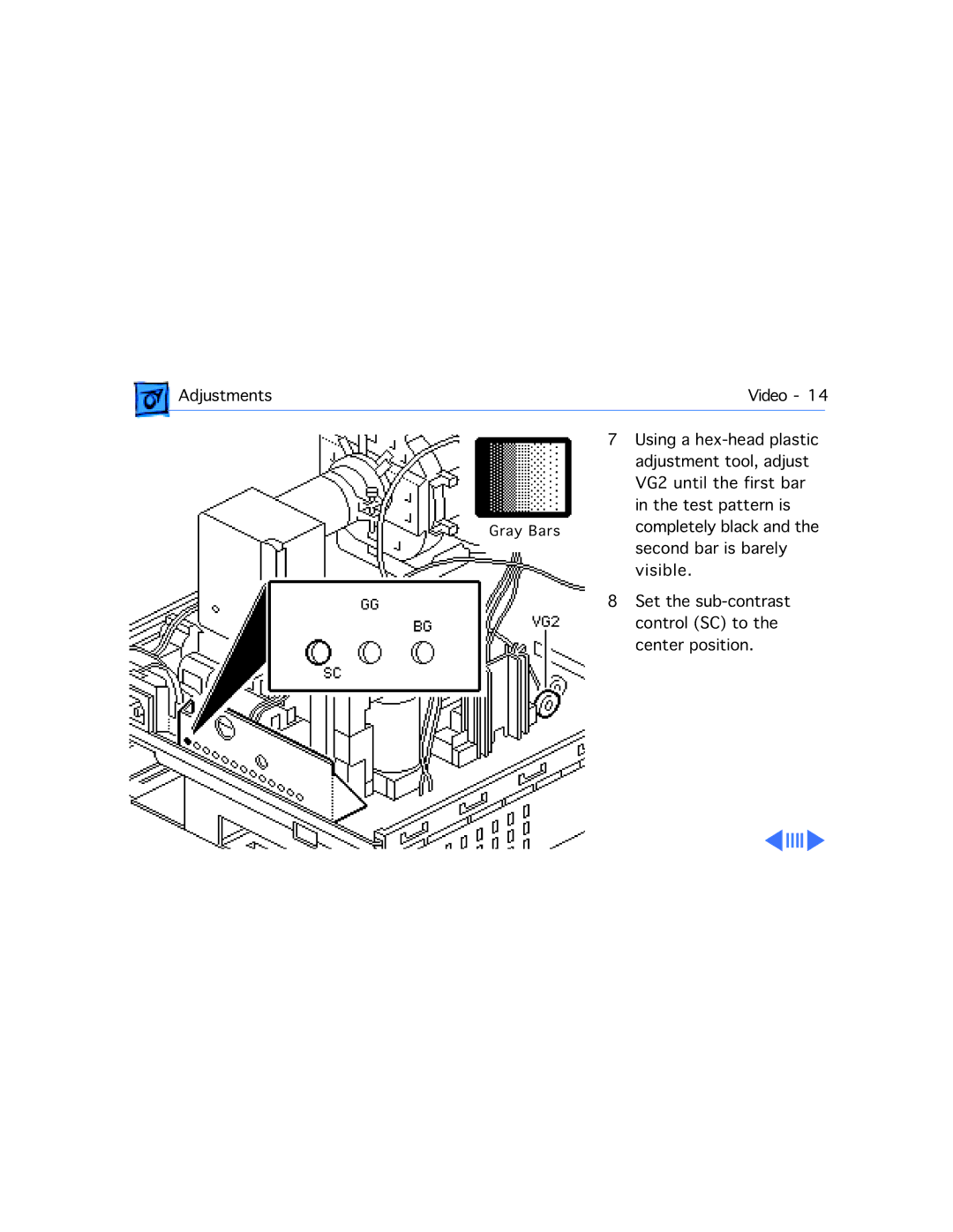 Apple 550, 575, 577, 560, 500, 578 manual Test pattern is 