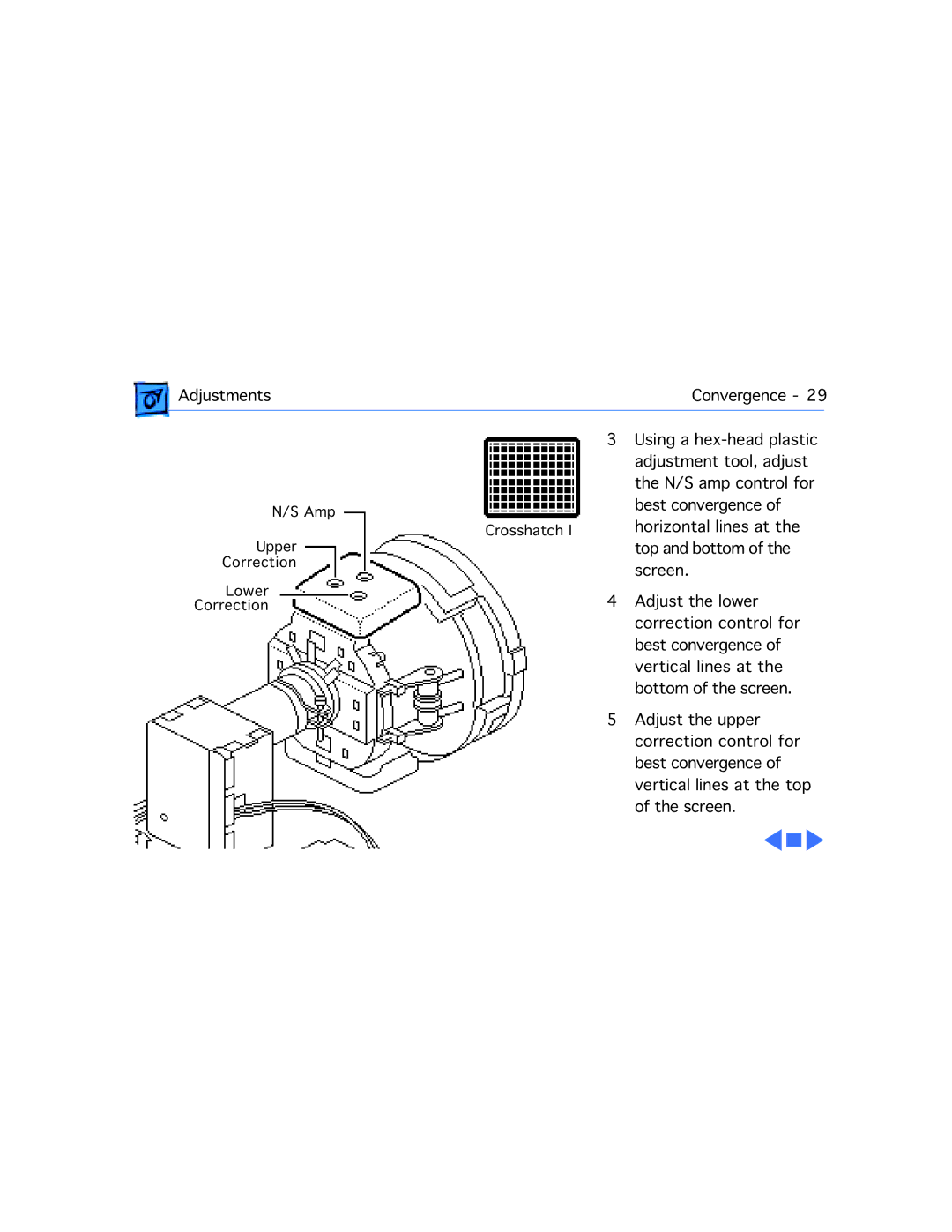 Apple 575, 577, 560, 550, 500, 578 manual Adjustments Convergence 