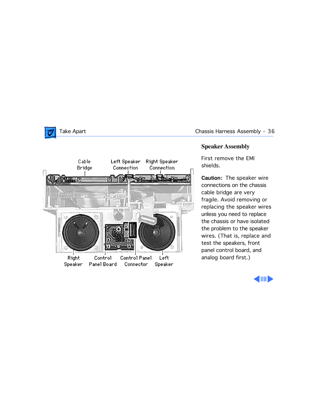 Apple 578, 575, 577, 560, 550, 500 manual Speaker Assembly 