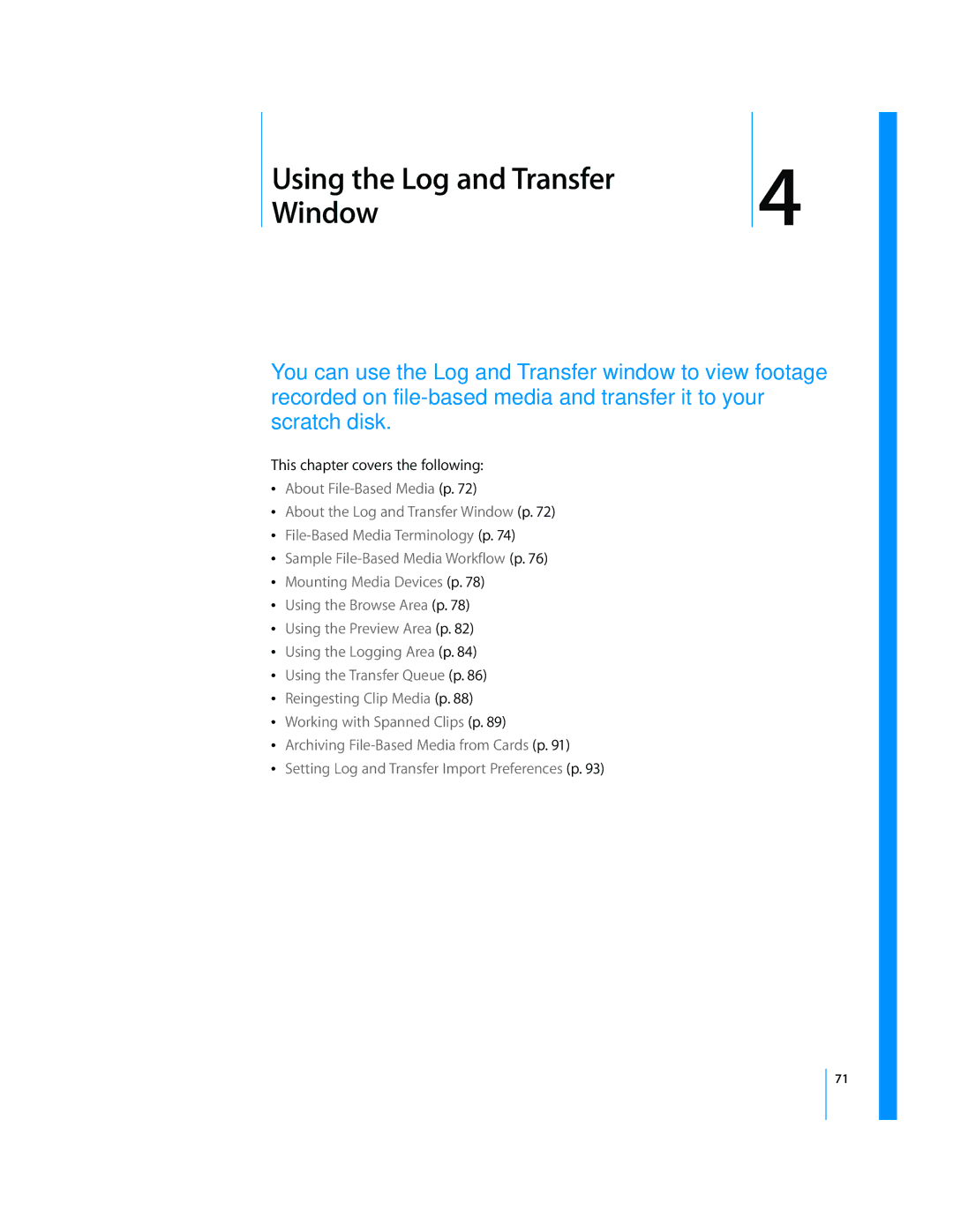 Apple 6 manual 4Using the Log and Transfer Window 