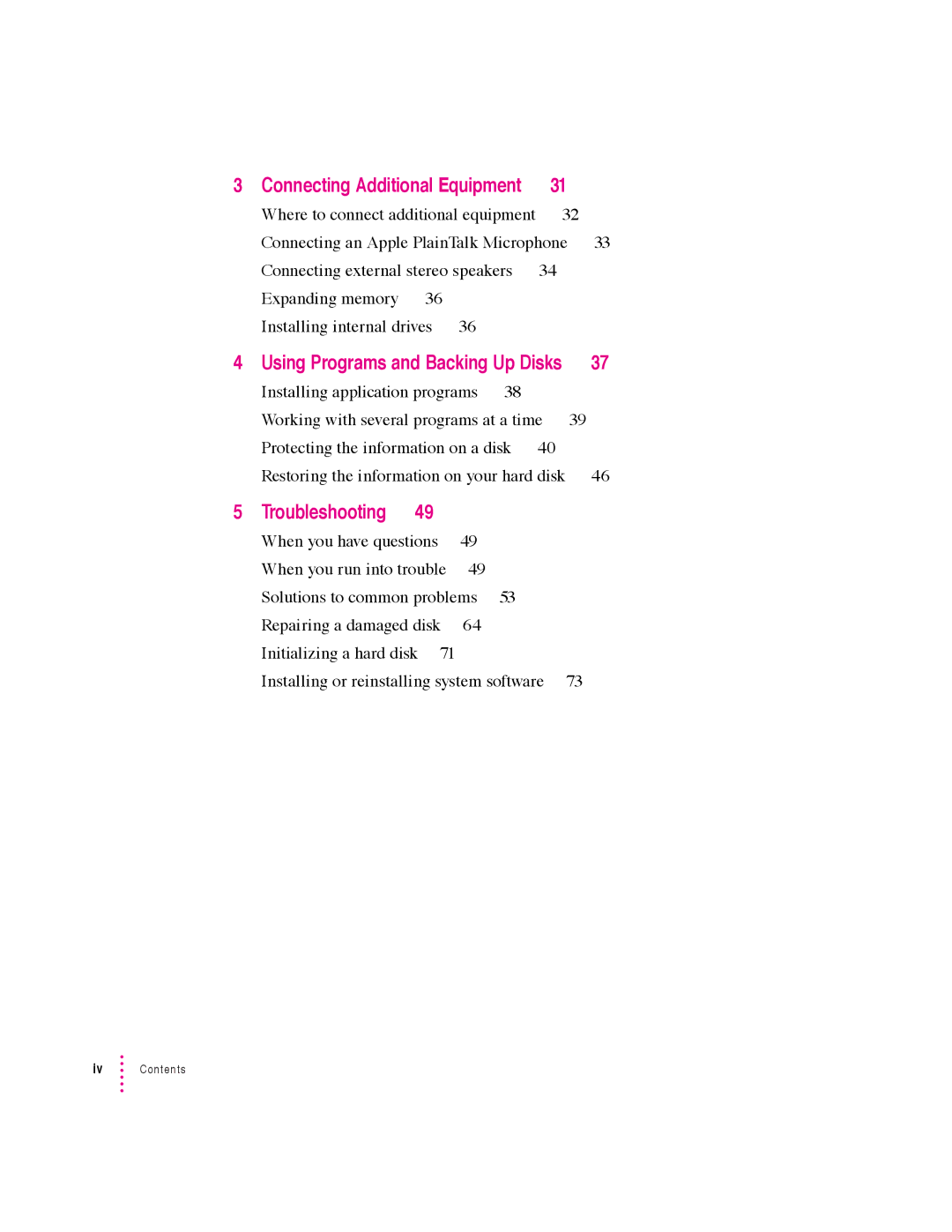 Apple 600 series manual Troubleshooting, Connecting Additional Equipment 