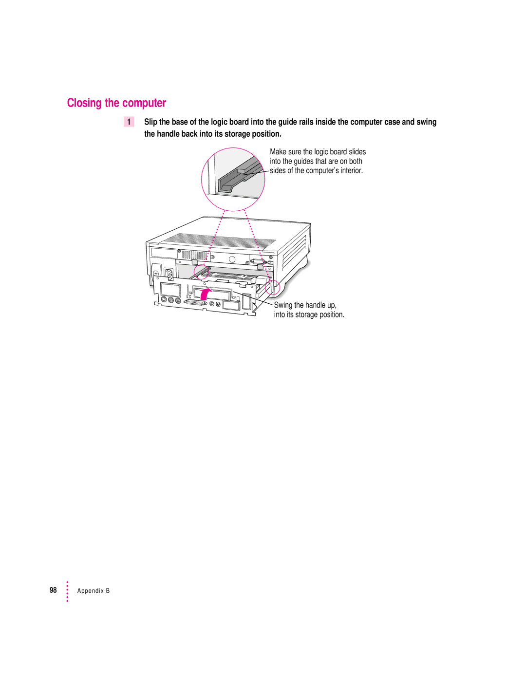 Apple 6200 series manual Closing the computer 