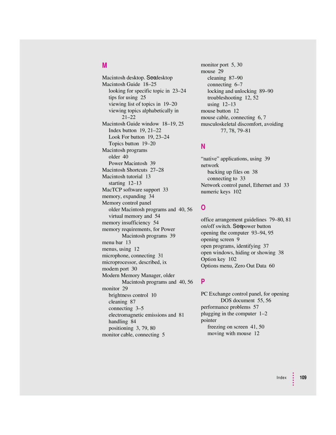 Apple 6200 series manual Index 