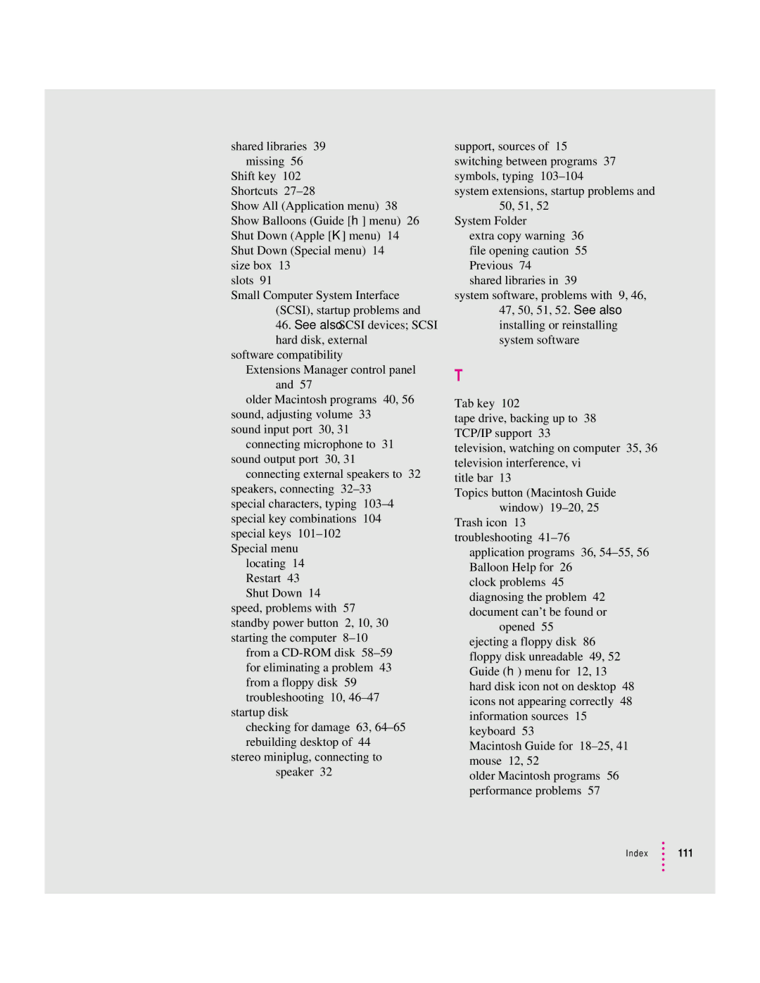 Apple 6200 series manual Index 