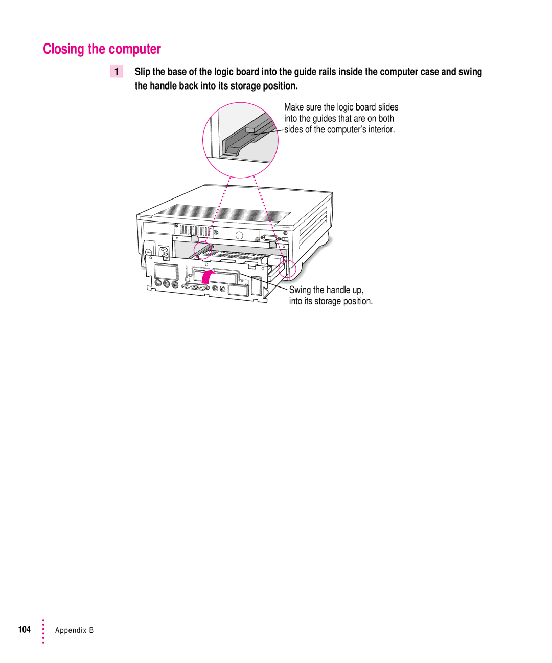 Apple 6200CD Series, 6300CD Series manual Closing the computer 