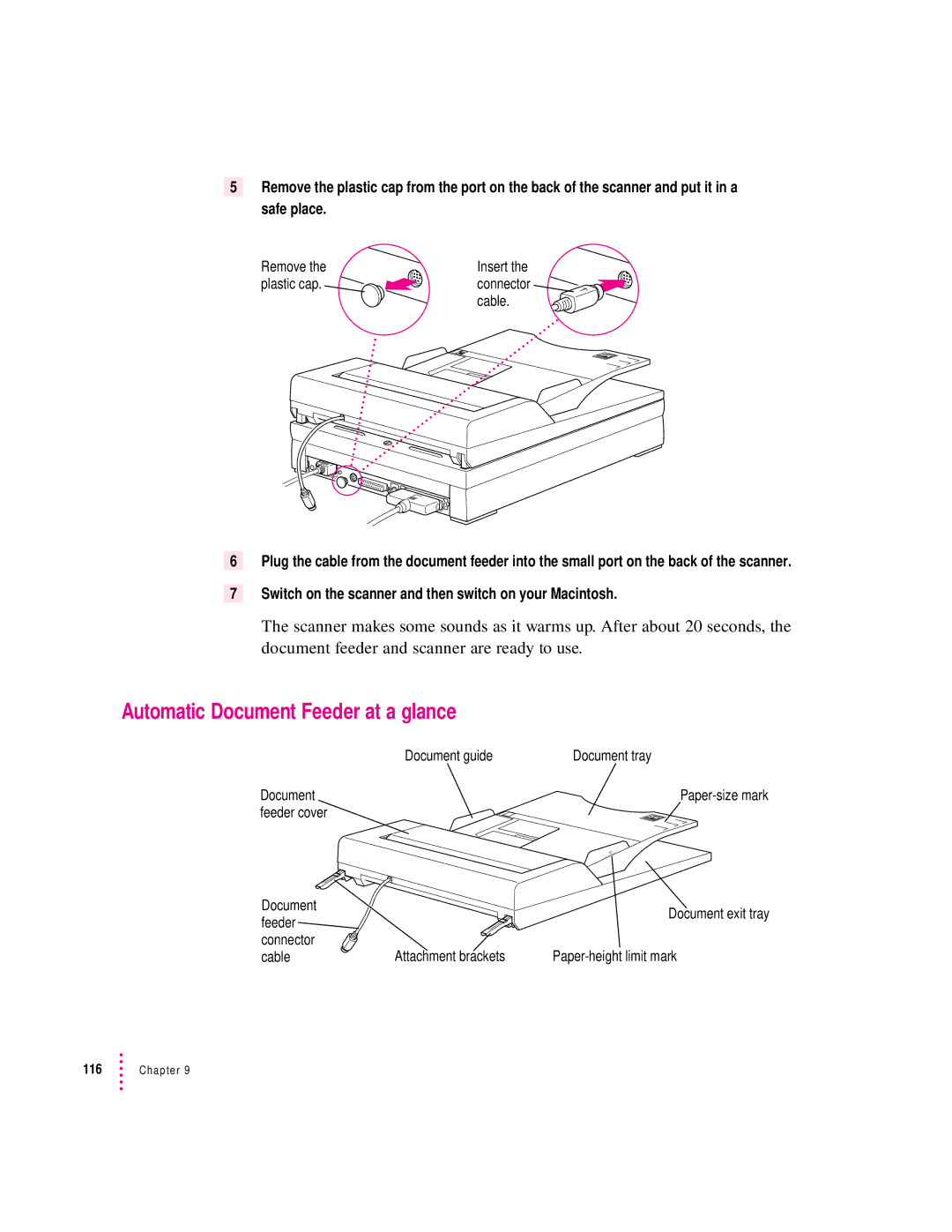 Apple 627, 1230 user manual Automatic Document Feeder at a glance 