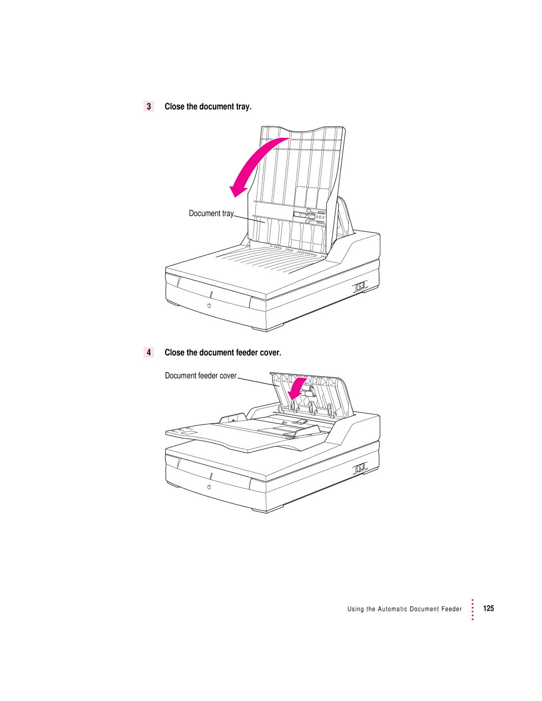 Apple 1230, 627 user manual Close the document tray 