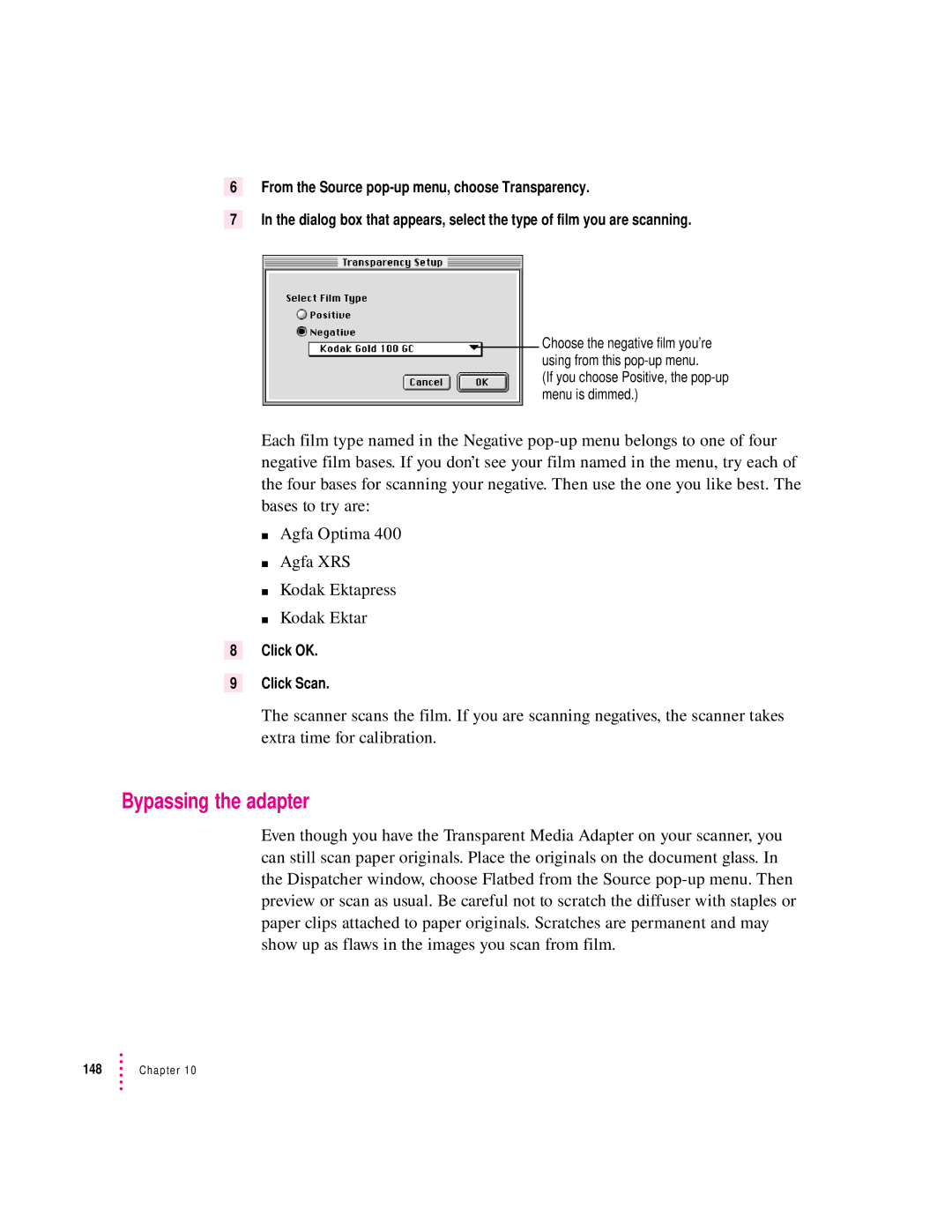 Apple 627, 1230 user manual Bypassing the adapter 