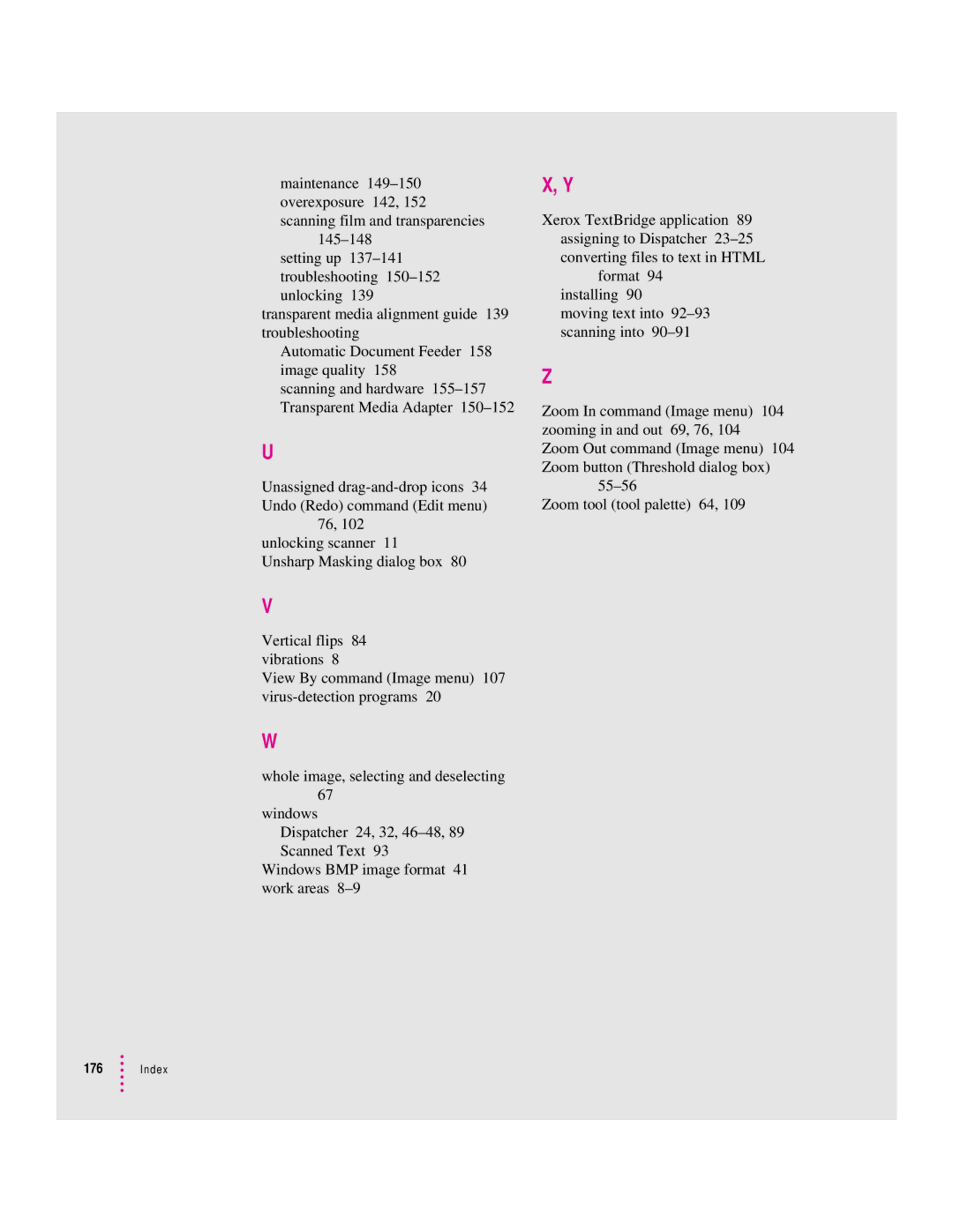 Apple 627, 1230 user manual Index 