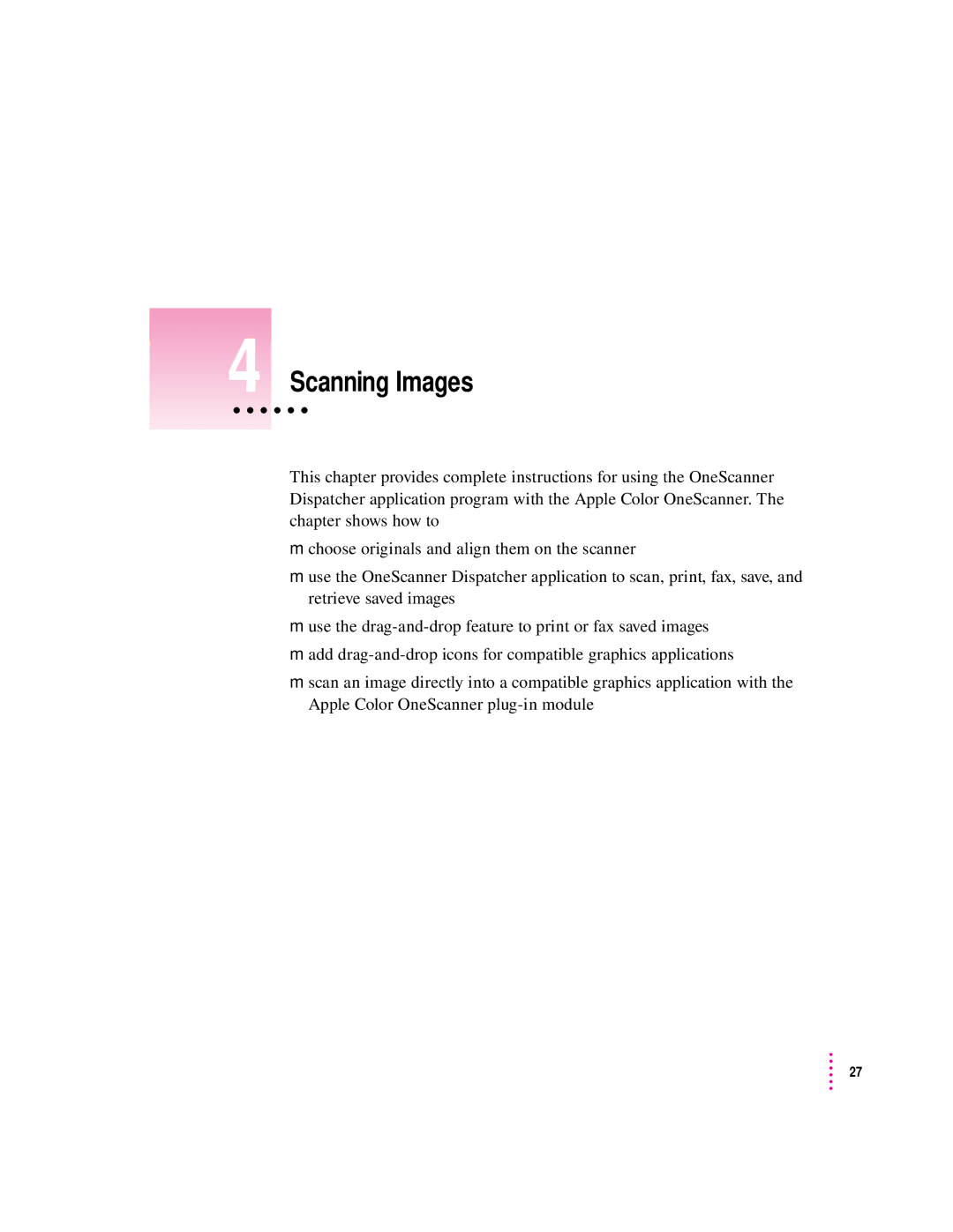 Apple 1230, 627 user manual Scanning Images 