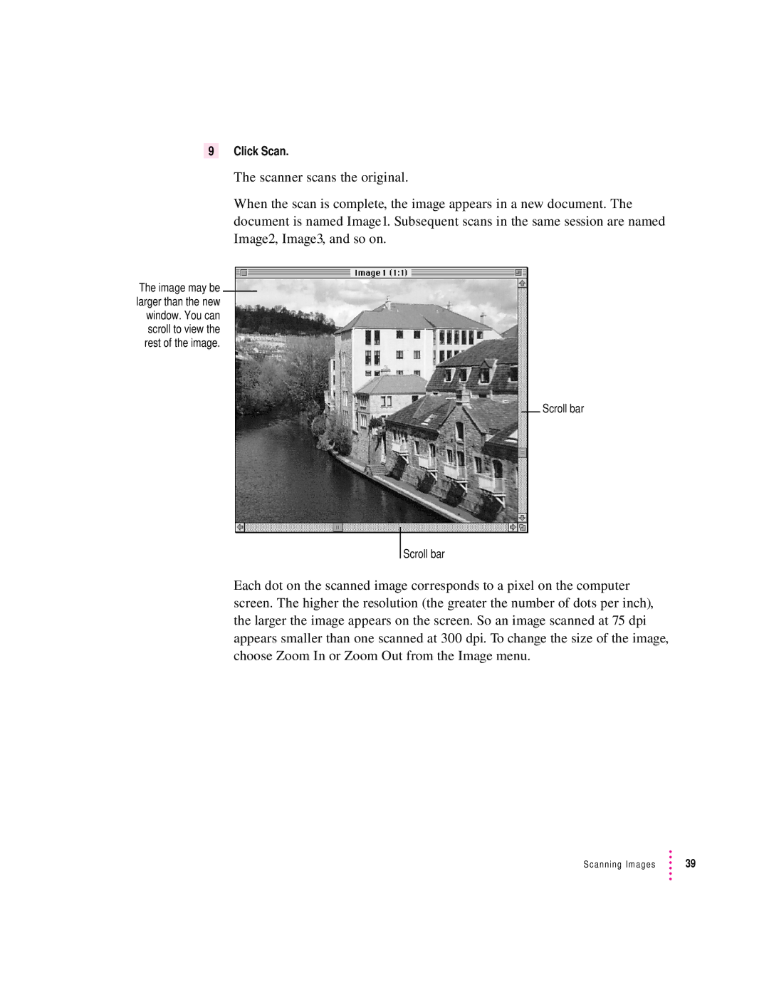 Apple 1230, 627 user manual Scroll bar 