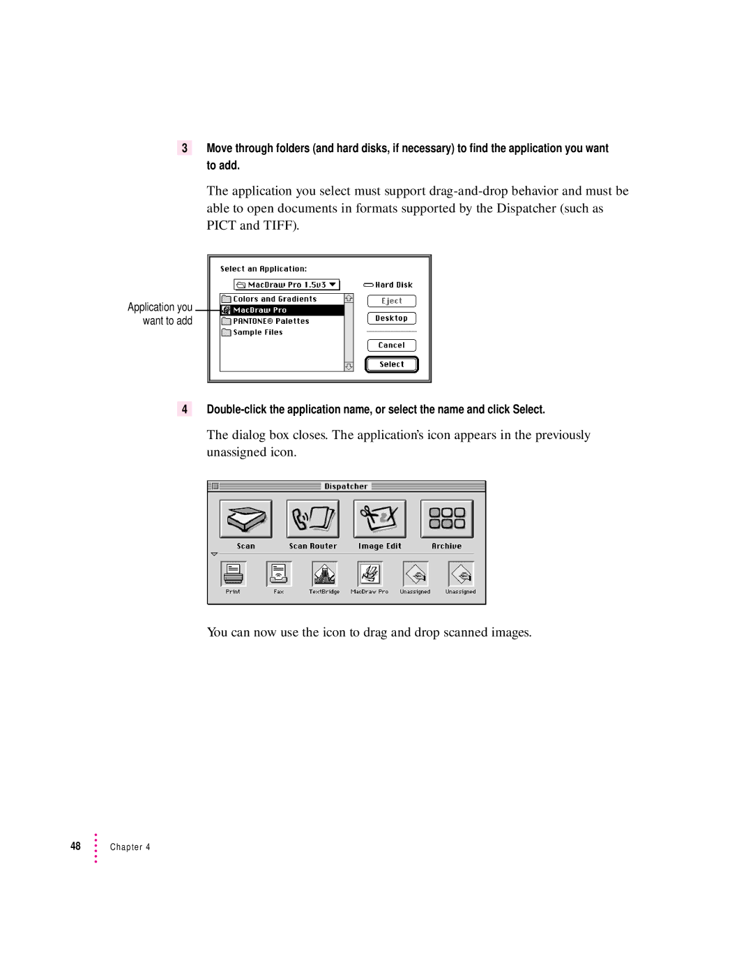 Apple 627, 1230 user manual Application you want to add 