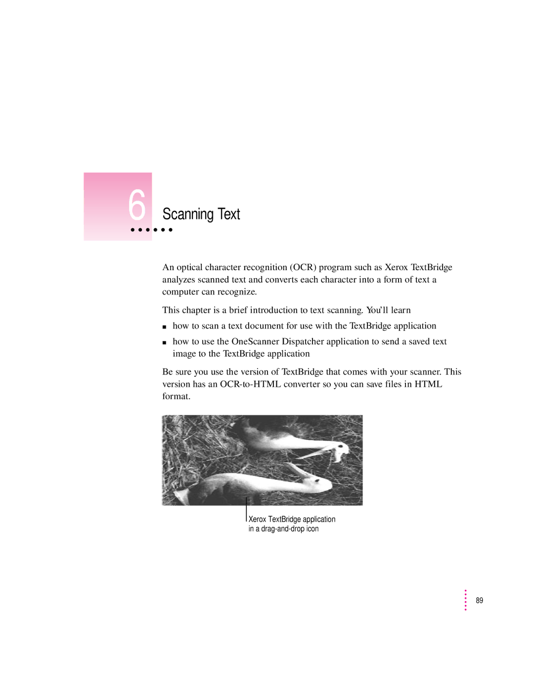 Apple 1230, 627 user manual Scanning Text 