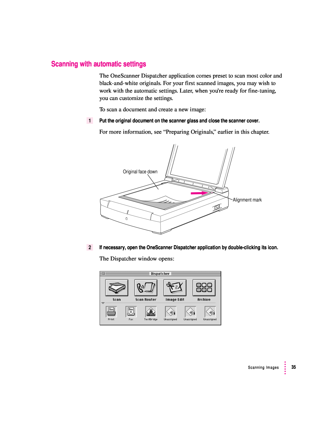 Apple 1230, 627 user manual Scanning with automatic settings 