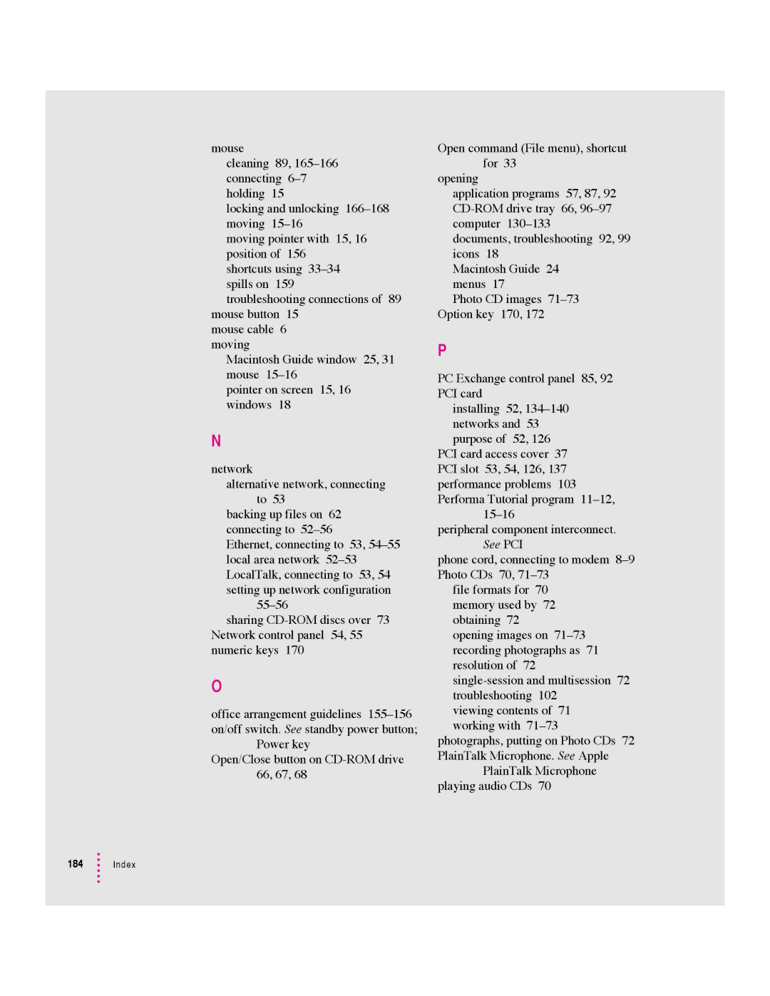 Apple 6360 manual Index 