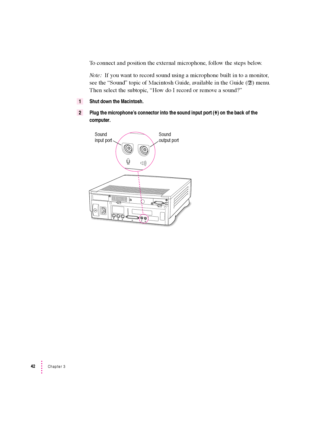 Apple 6360 manual Sound Input port 