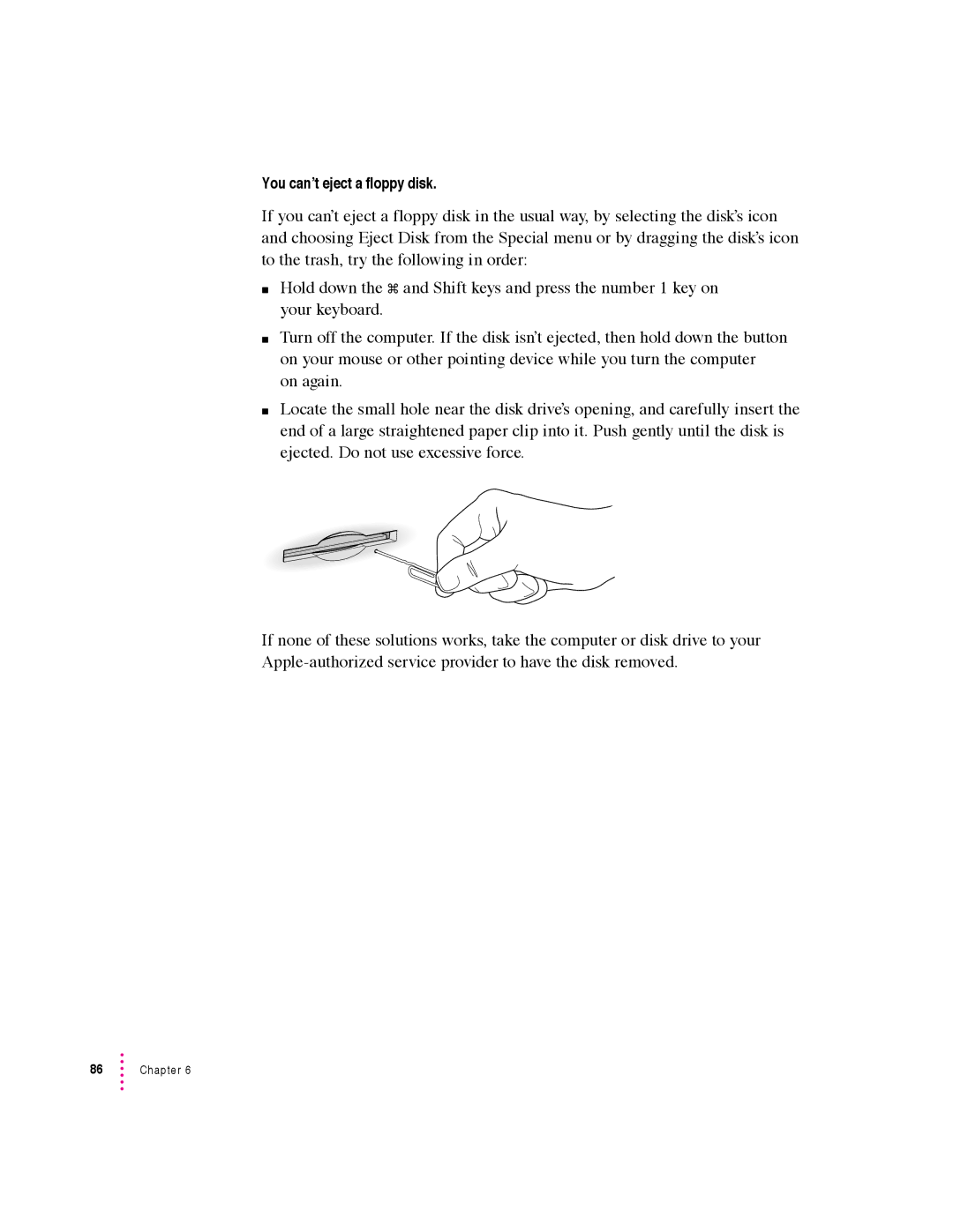 Apple 6360 manual You can’t eject a floppy disk 