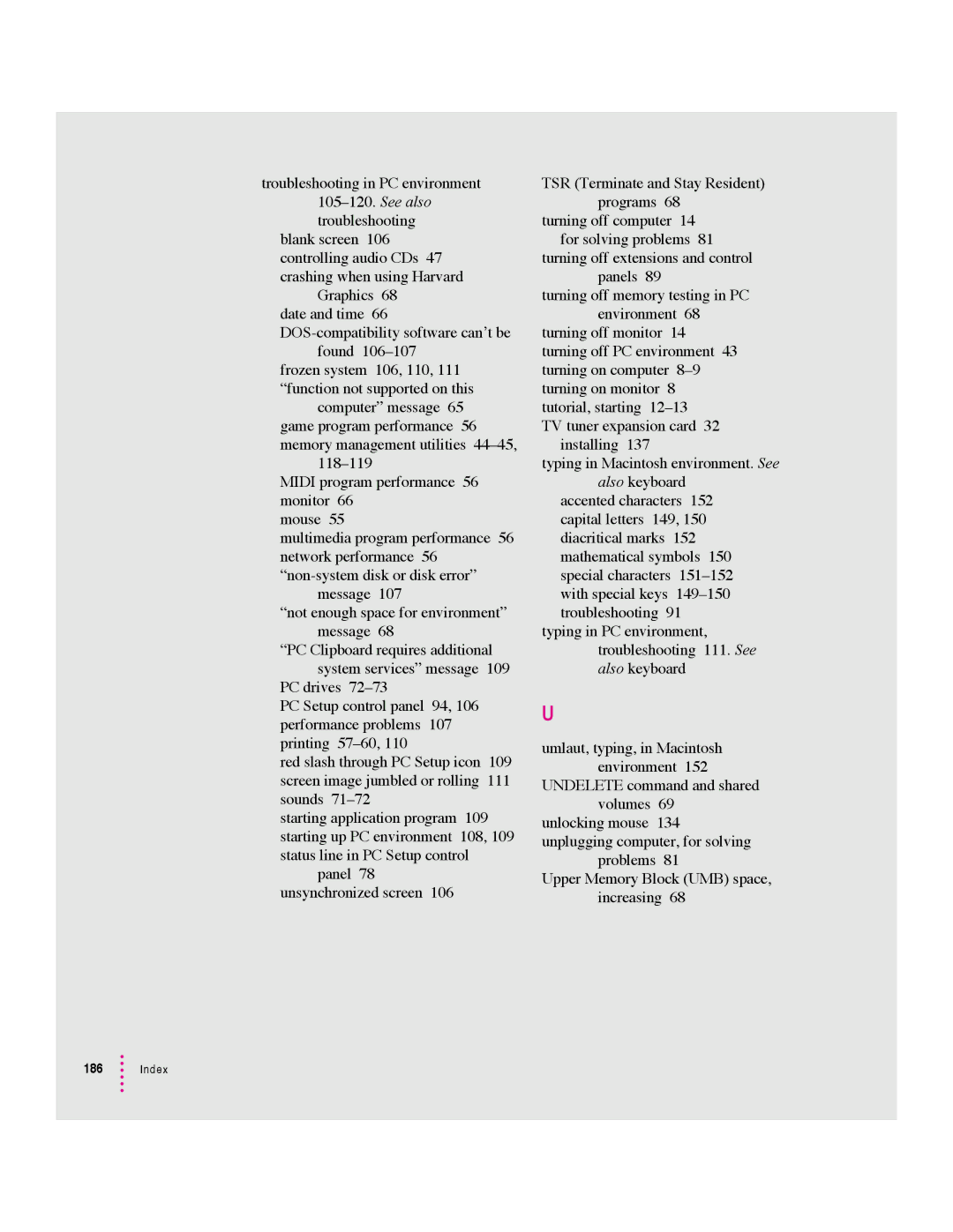 Apple 640 manual Index 