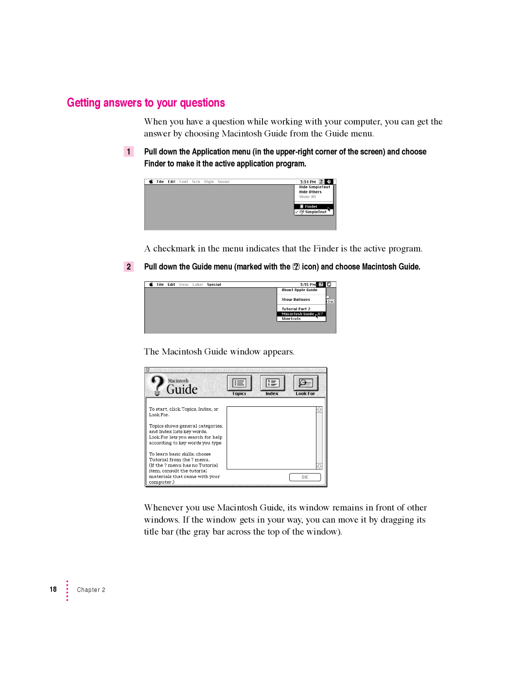 Apple 640 manual Getting answers to your questions 