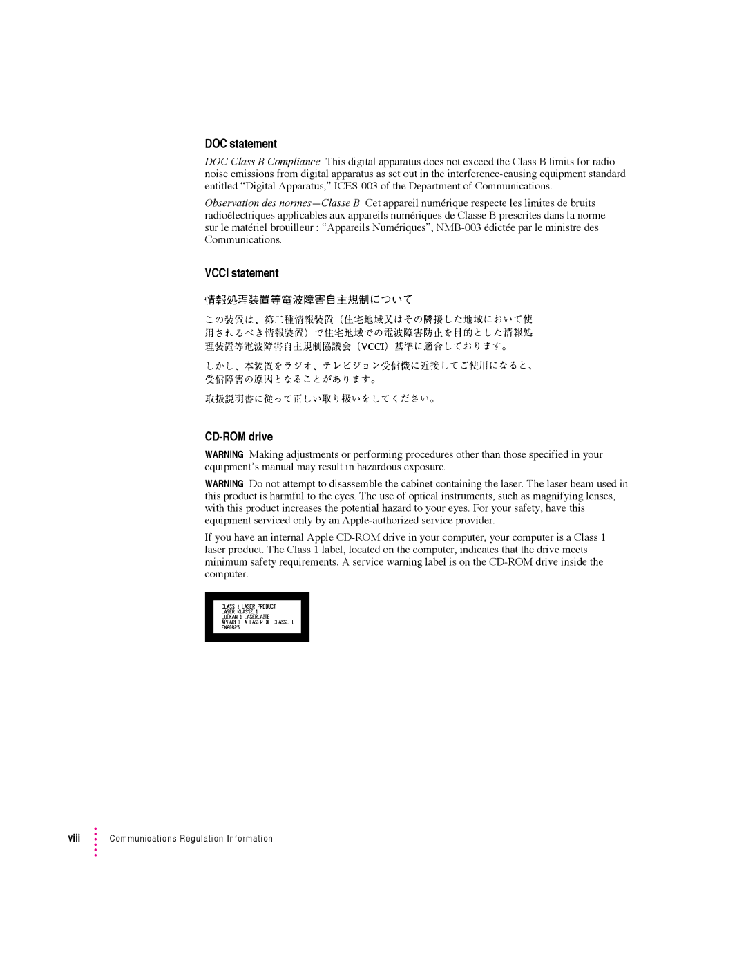 Apple 640 manual DOC statement 