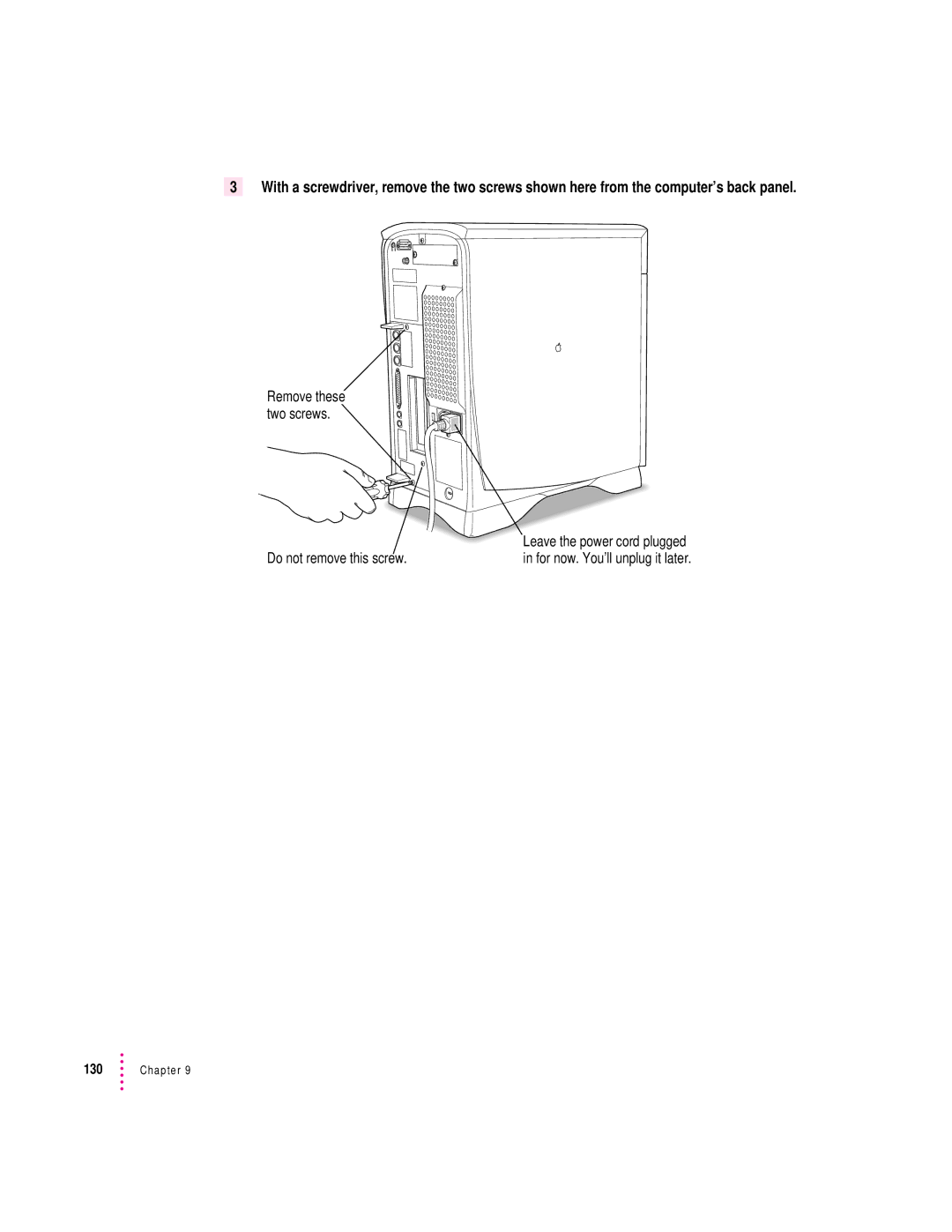 Apple 6400 appendix Do not remove this screw 