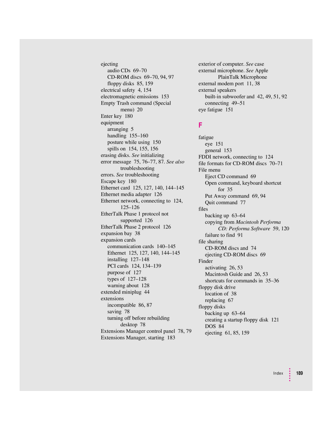 Apple 6400 appendix Copying from Macintosh Performa CD Performa Software 59 