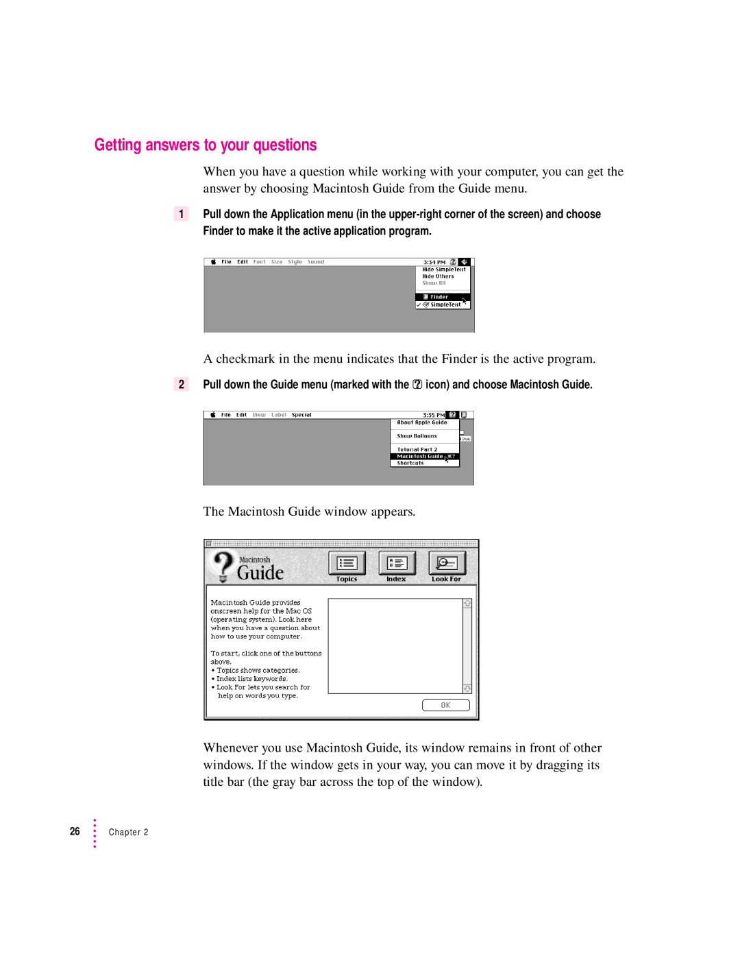 Apple 6400 appendix Getting answers to your questions 