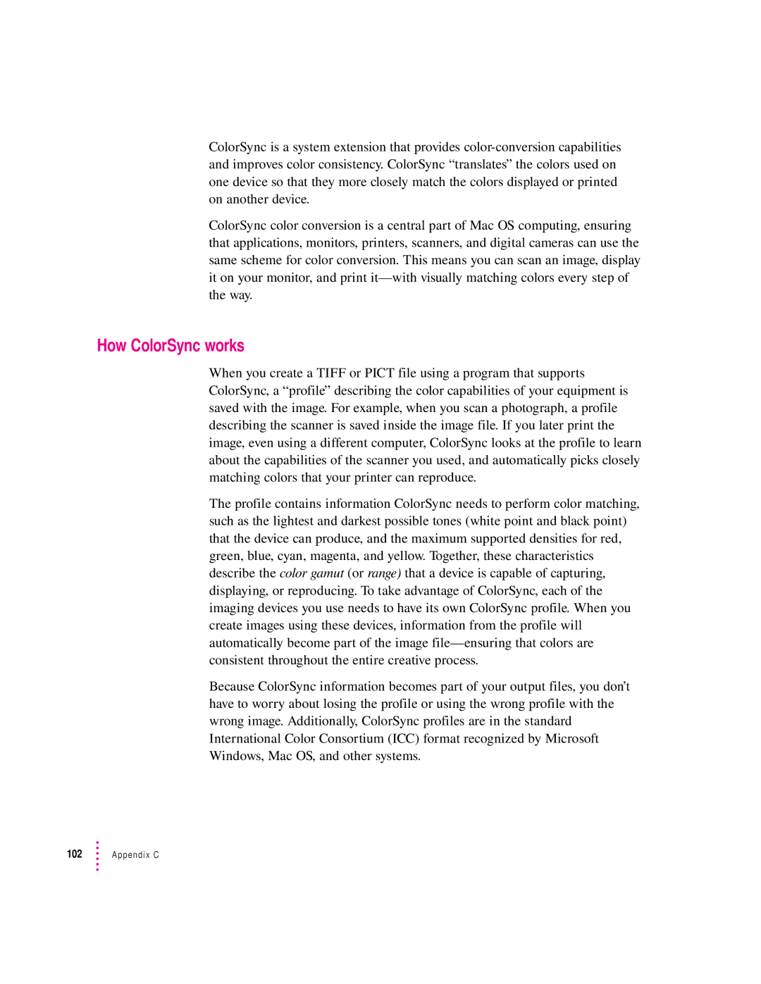 Apple 6500 manual How ColorSync works 