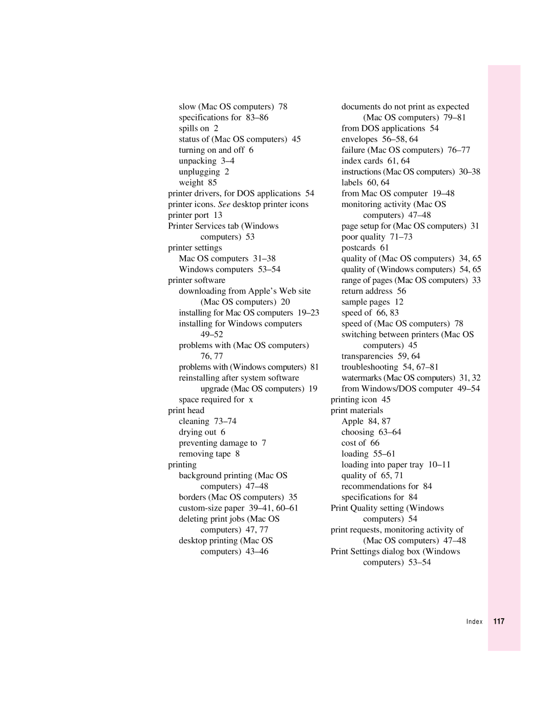 Apple 6500 manual Index 