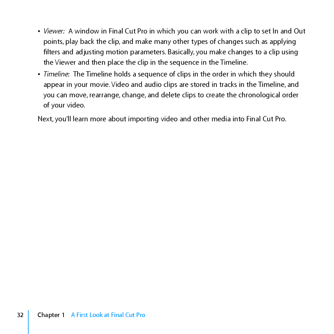 Apple 7 manual First Look at Final Cut Pro 