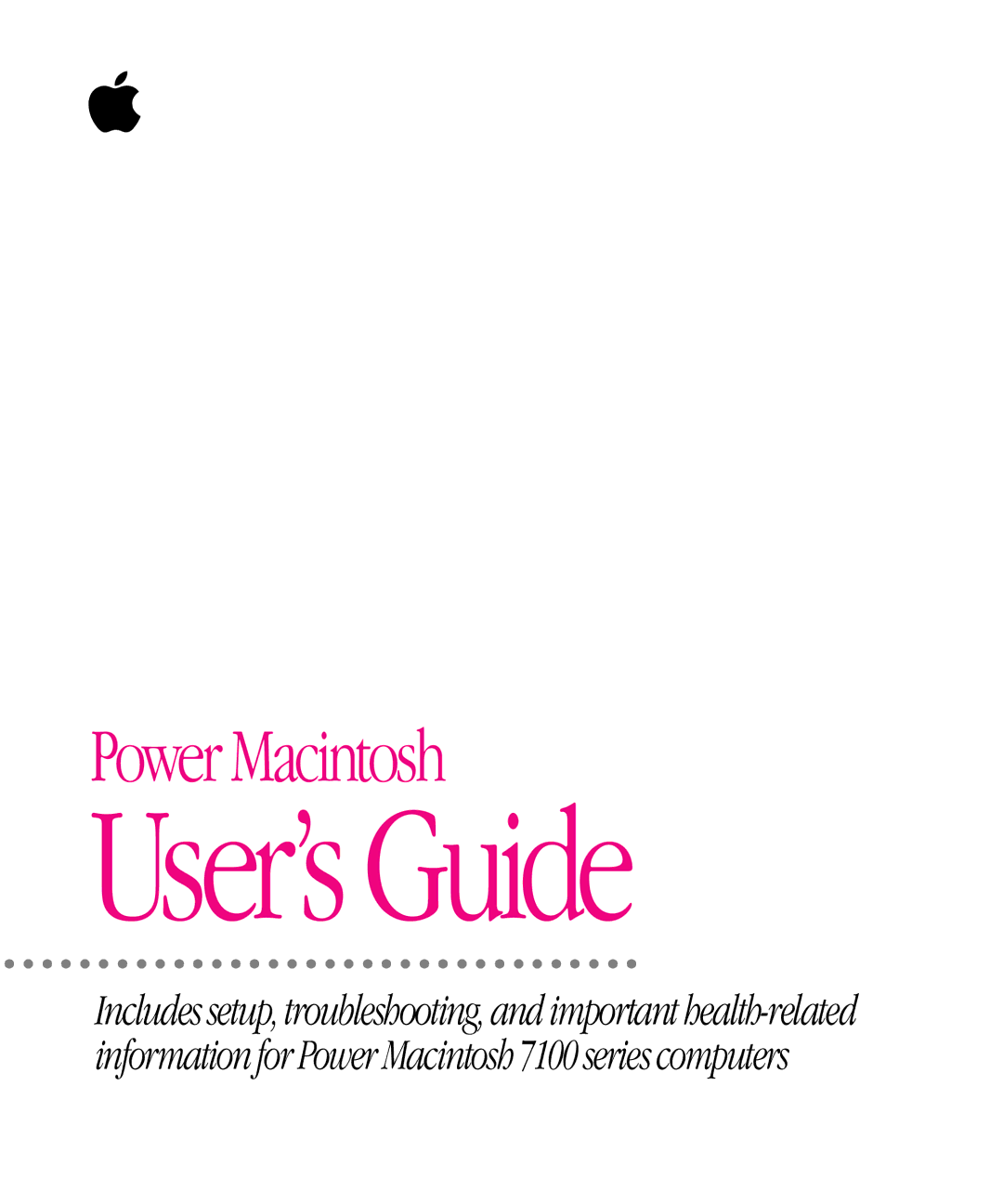 Apple 7100 manual User’sGuide 