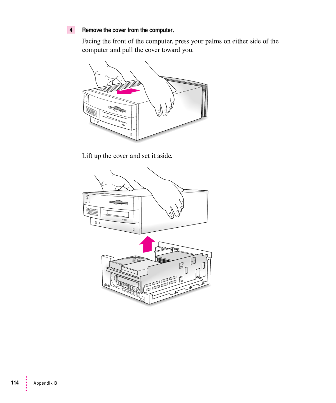 Apple 7100 manual Remove the cover from the computer 