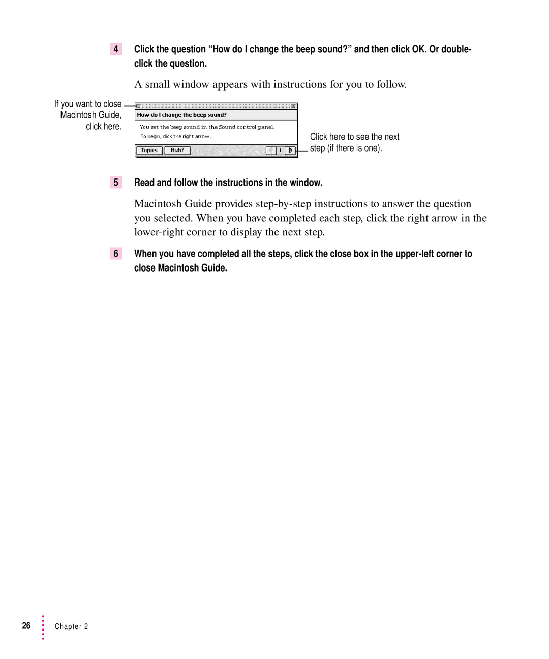 Apple 7100 manual If you want to close Macintosh Guide, click here 