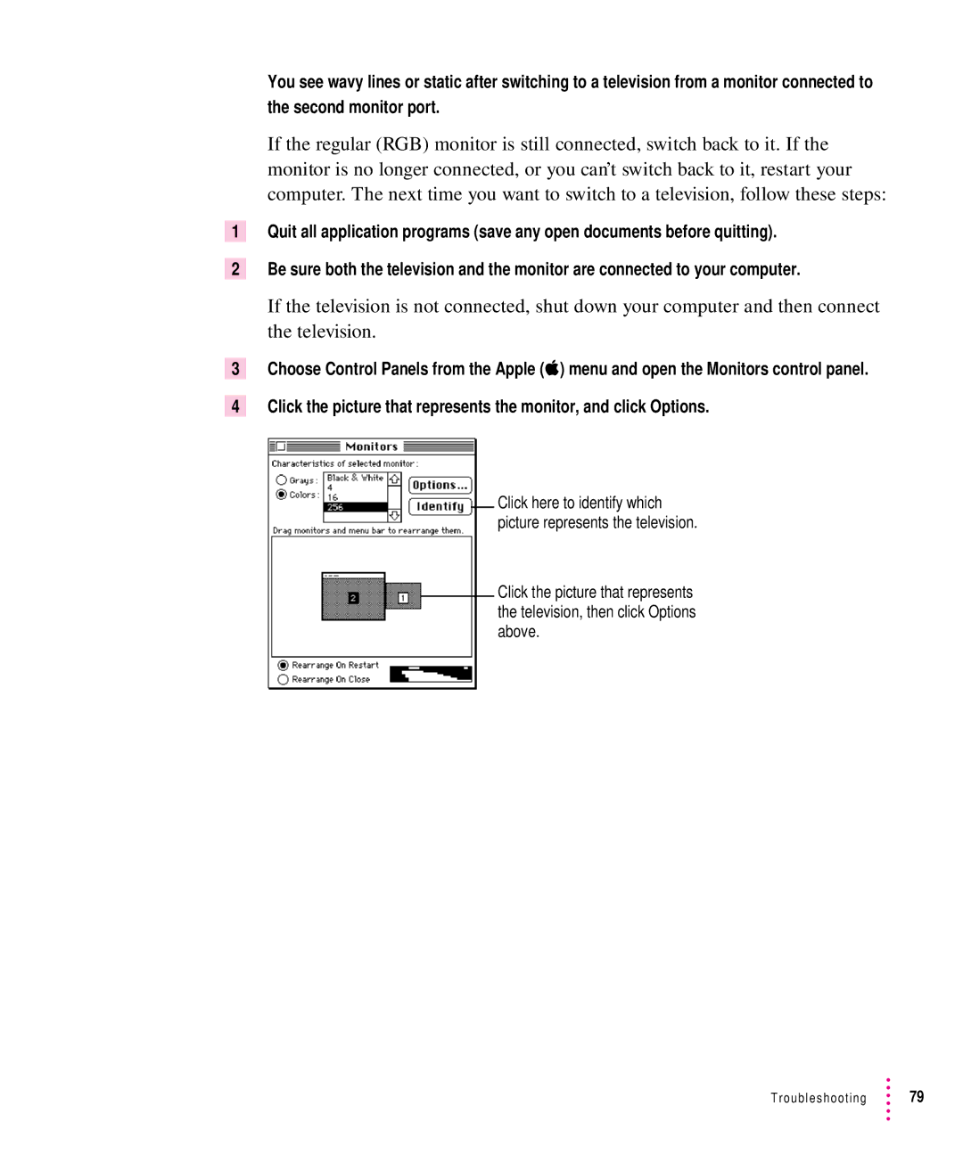 Apple 7100 manual Troubleshooting 