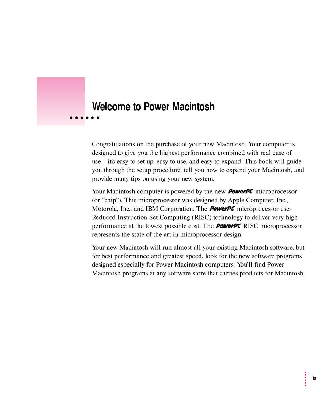 Apple 7100 manual Welcome to Power Macintosh 