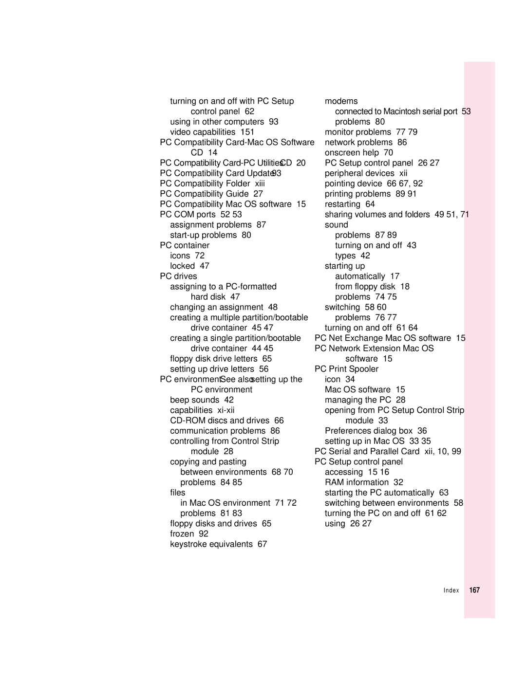 Apple 4400, 7300 manual Index 