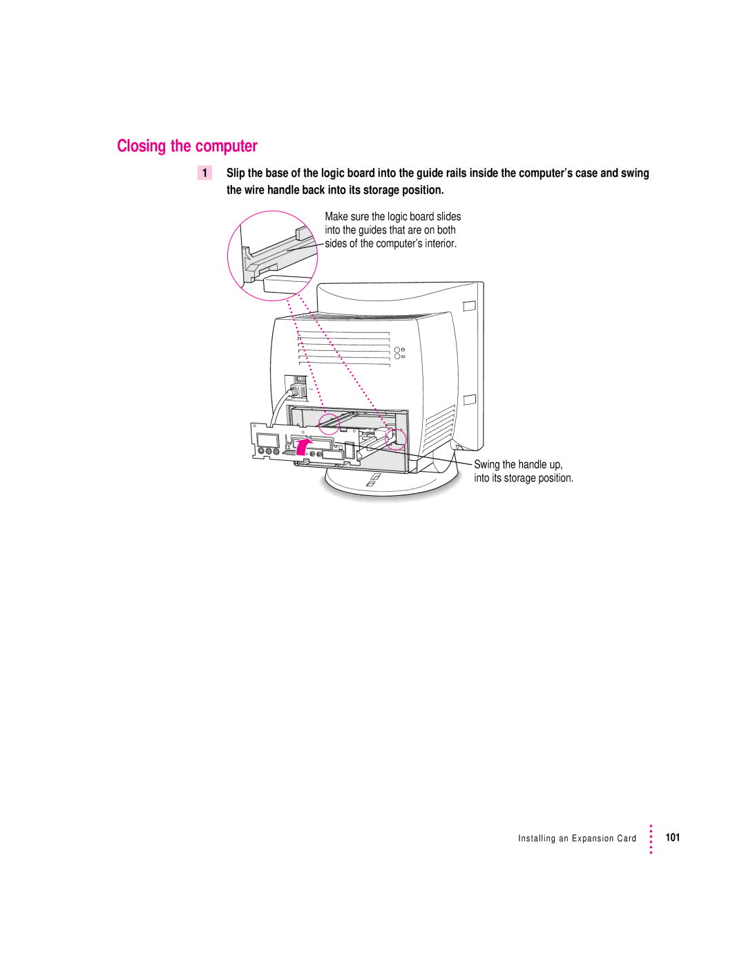 Apple 75 LC, 5200 LC manual Closing the computer 