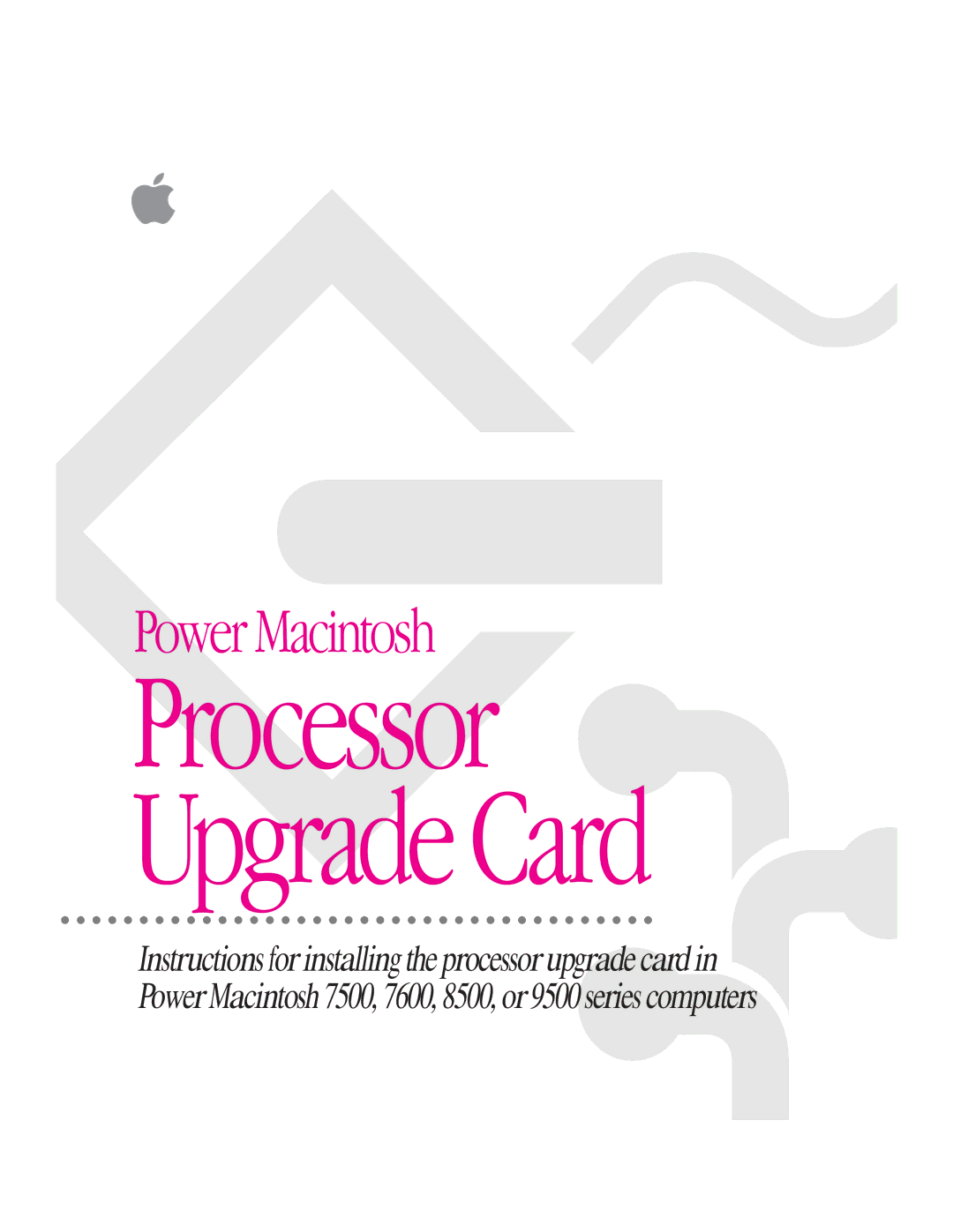 Apple 7500 Series warranty Processor Upgrade Card 