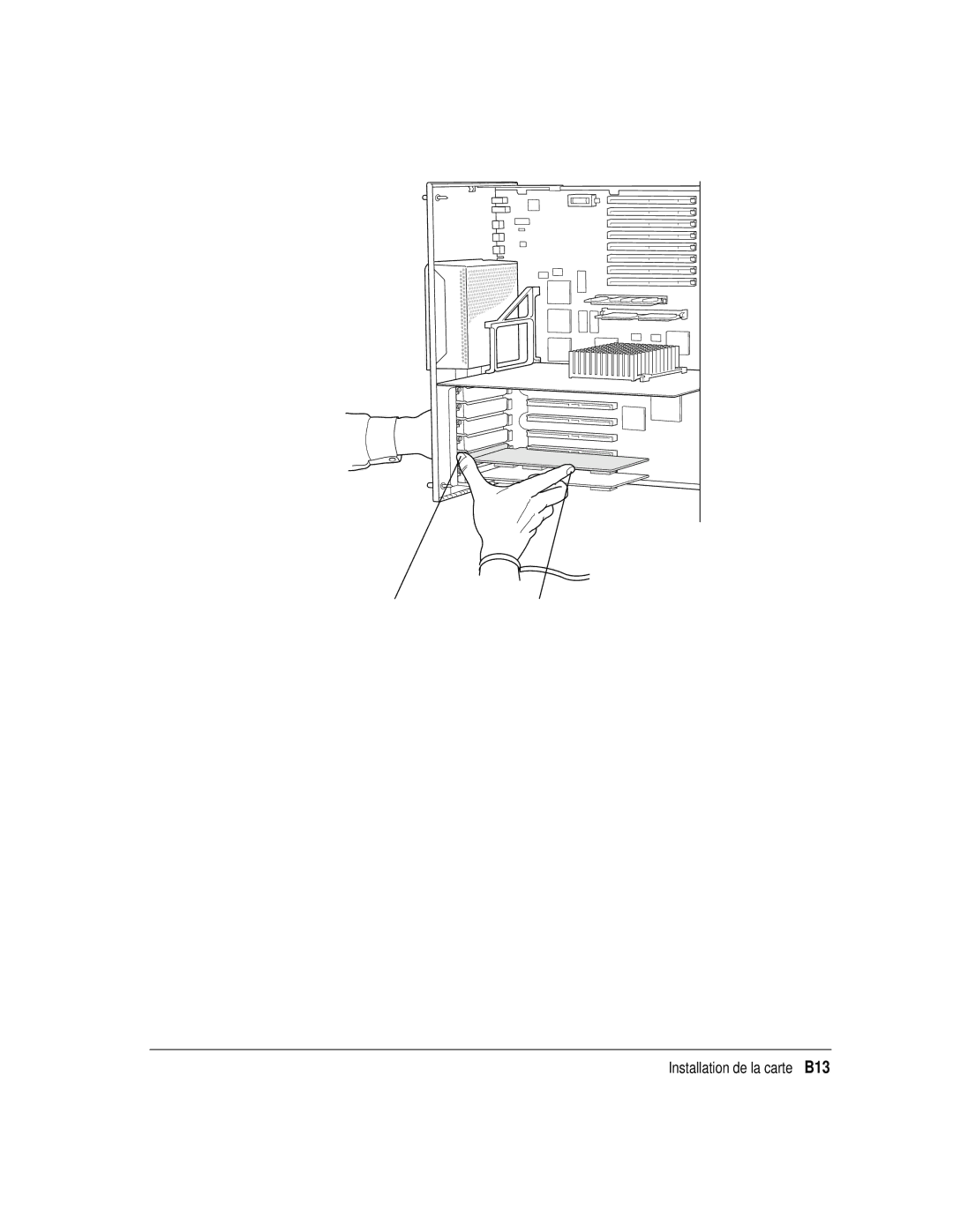 Apple 7600 Series, 7600/200 Series manual Installation de la carte B13 