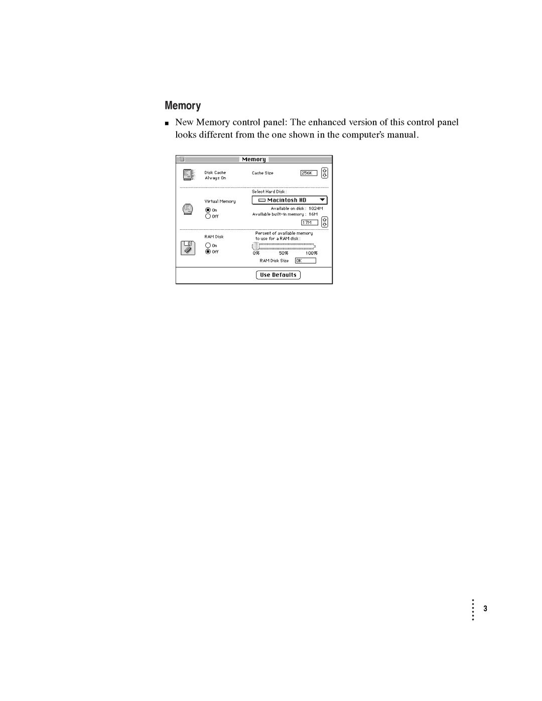 Apple 7.6.1 user manual Memory 