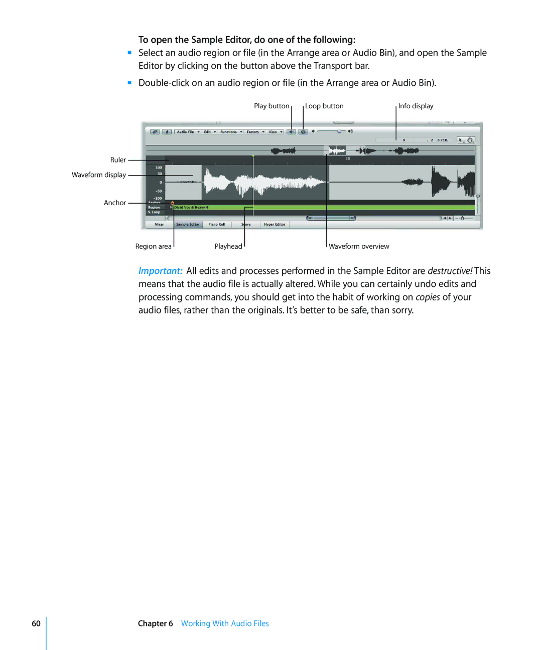 Apple 8 manual To open the Sample Editor, do one of the following 