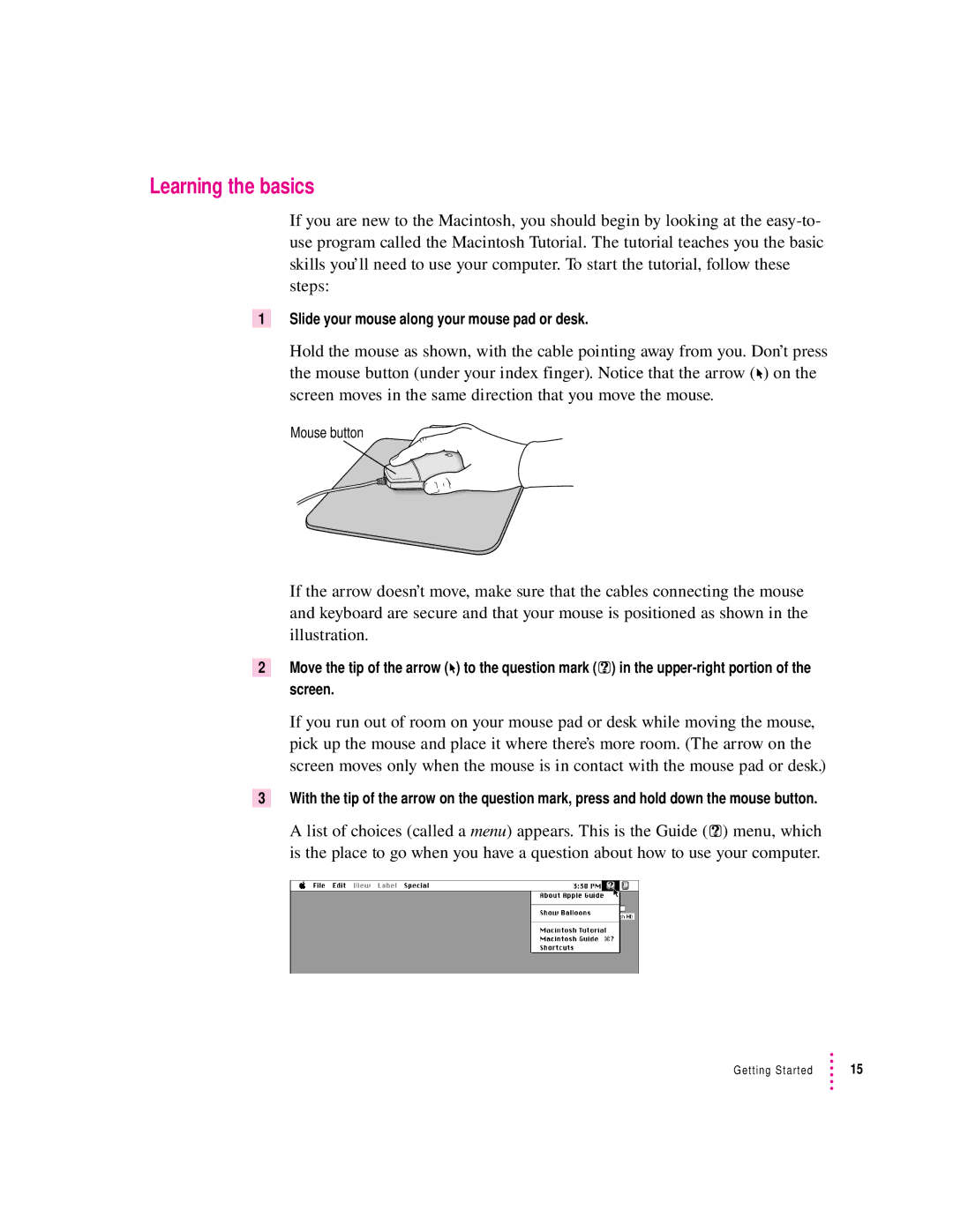 Apple 8100 Series manual Learning the basics 