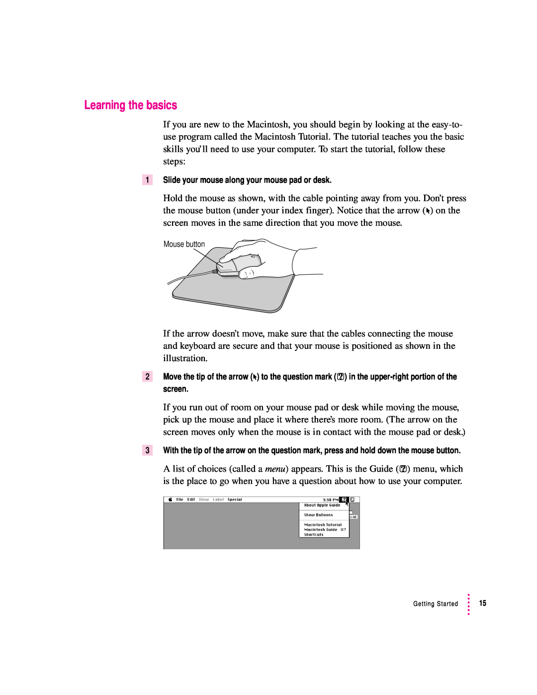 Apple 8100 Series manual Learning the basics 