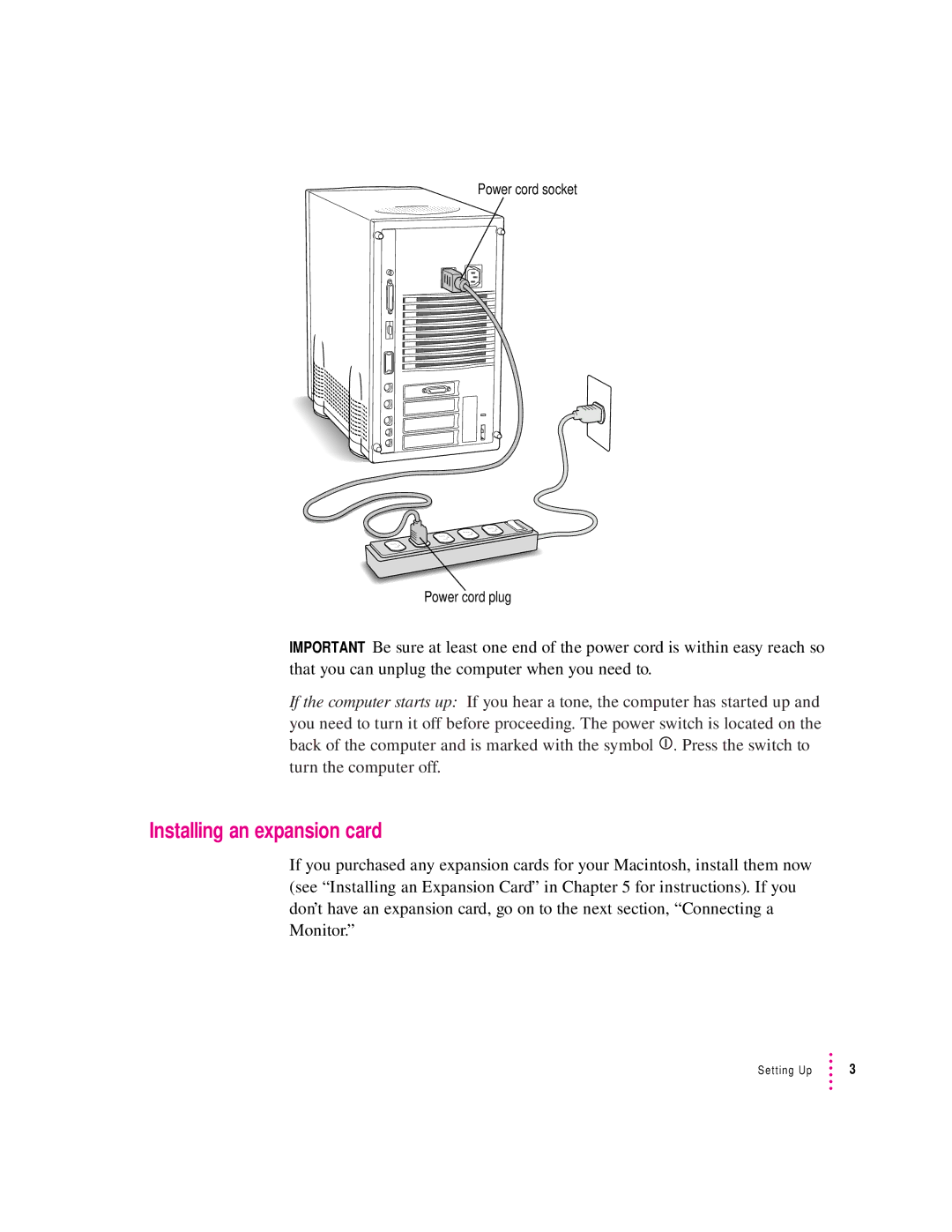 Apple 8100/80AV manual Installing an expansion card 